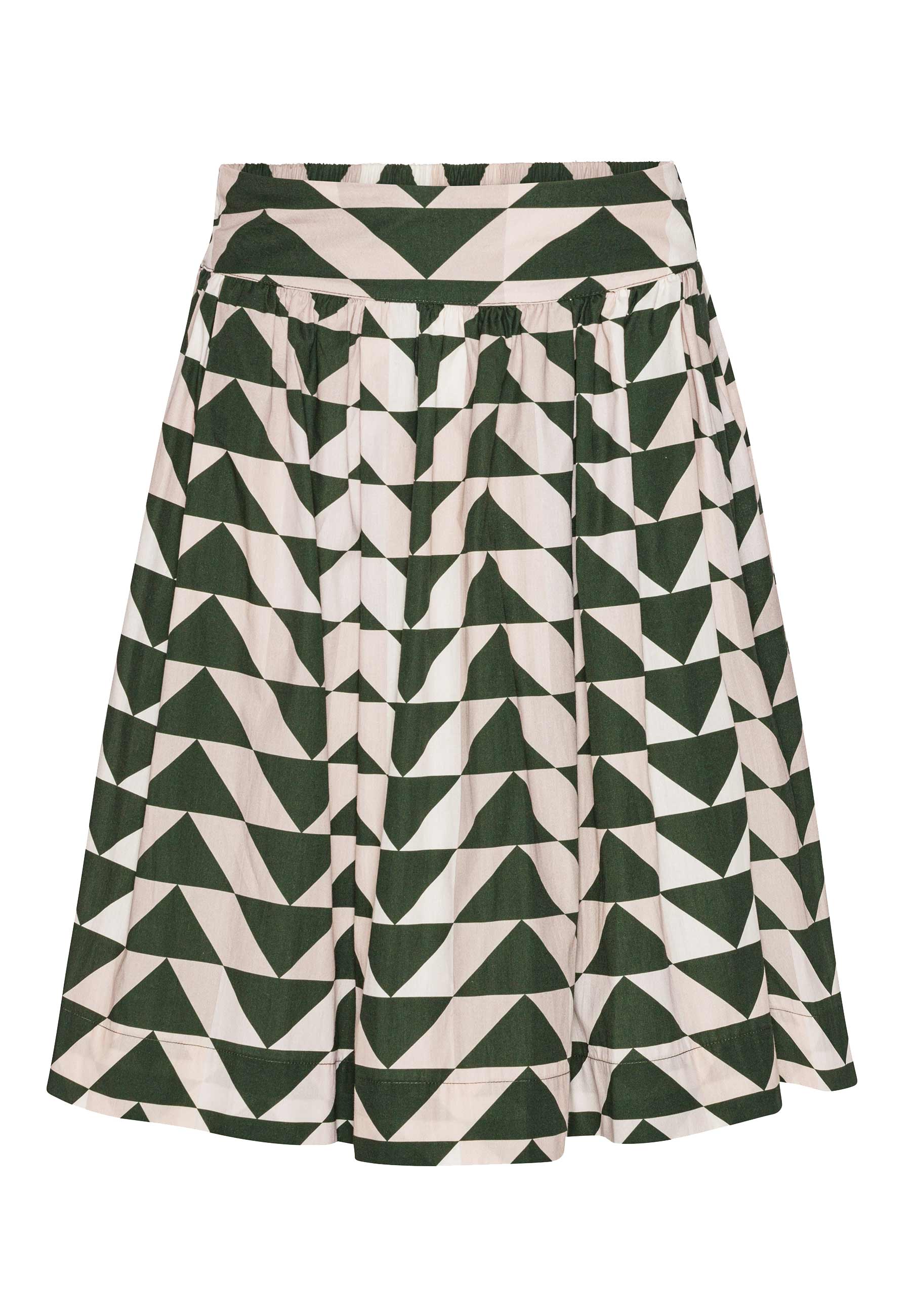 Grobund Women's  Svala Skirt - One In Green Quilt Pattern