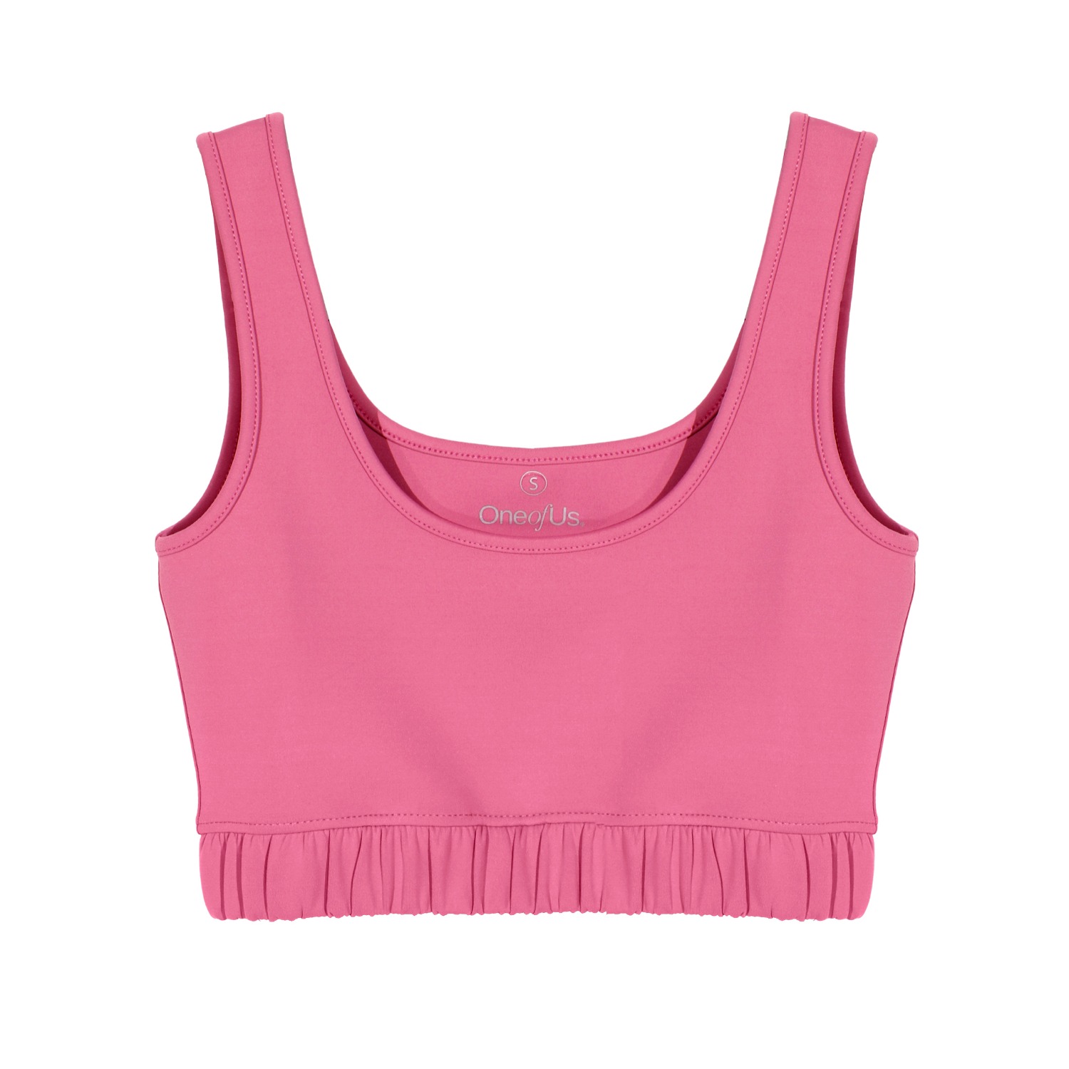 One Of Us Women's Pink / Purple Suzie Never Bores Me Scuba Scoop Neck Bralette