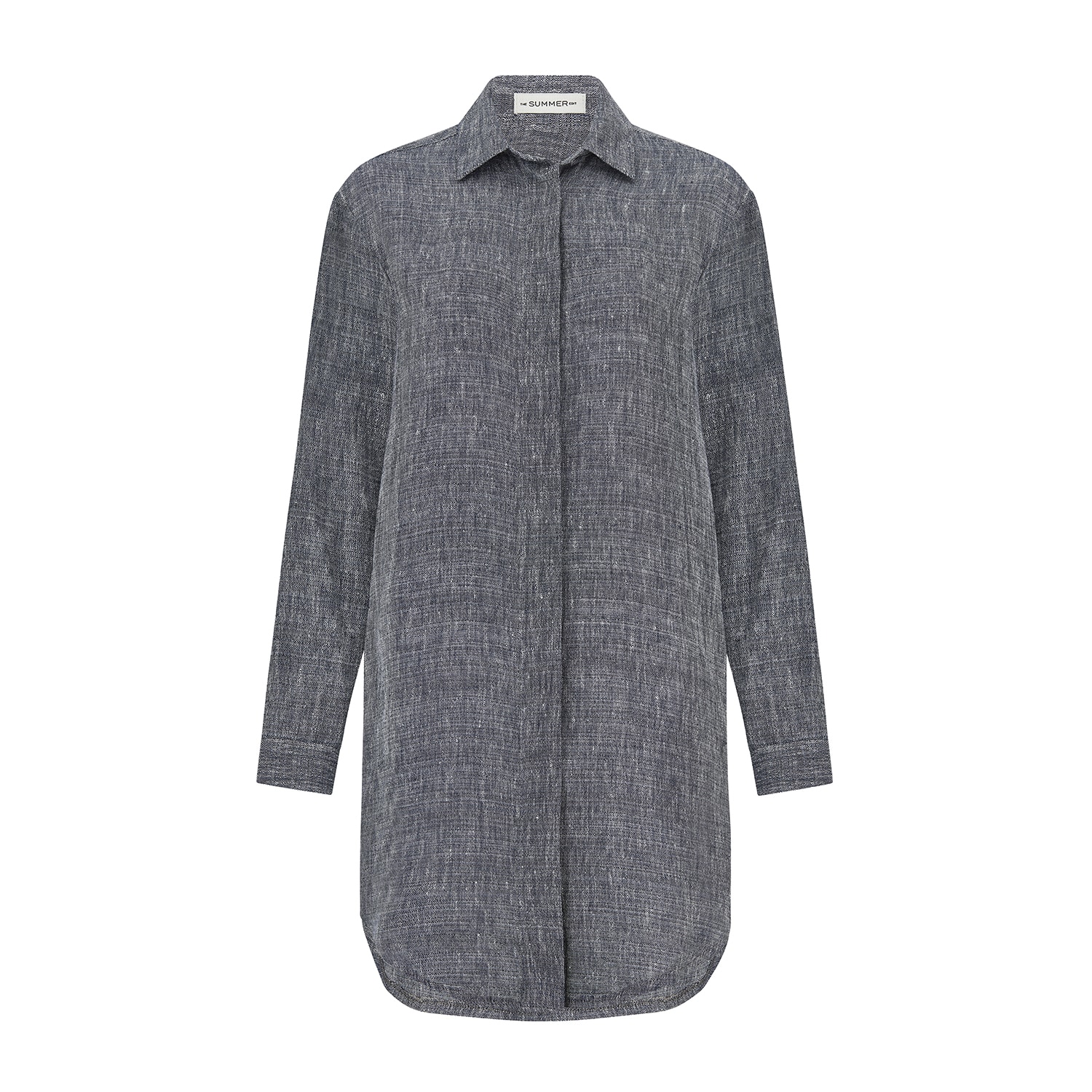 The Summer Edit Women's Blue Charley Luxe Linen Shirt Dress - Indigo In Blue