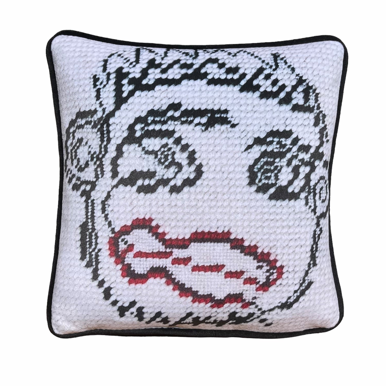 Velvet "Jerome" Abstract Face Art Pillow Mommani Threads