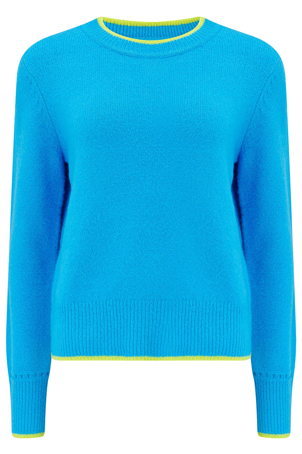 Sugarhill Brighton Women's Helena Sweater, Electric Blue, Contrast Tipping In Blue