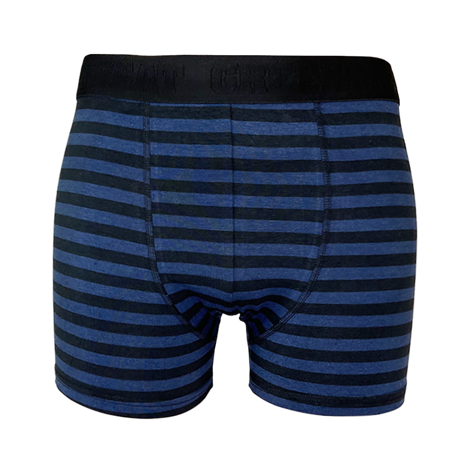 Greentreat Black / Blue Men's Boxers, Stripe Black Navy In Black/blue