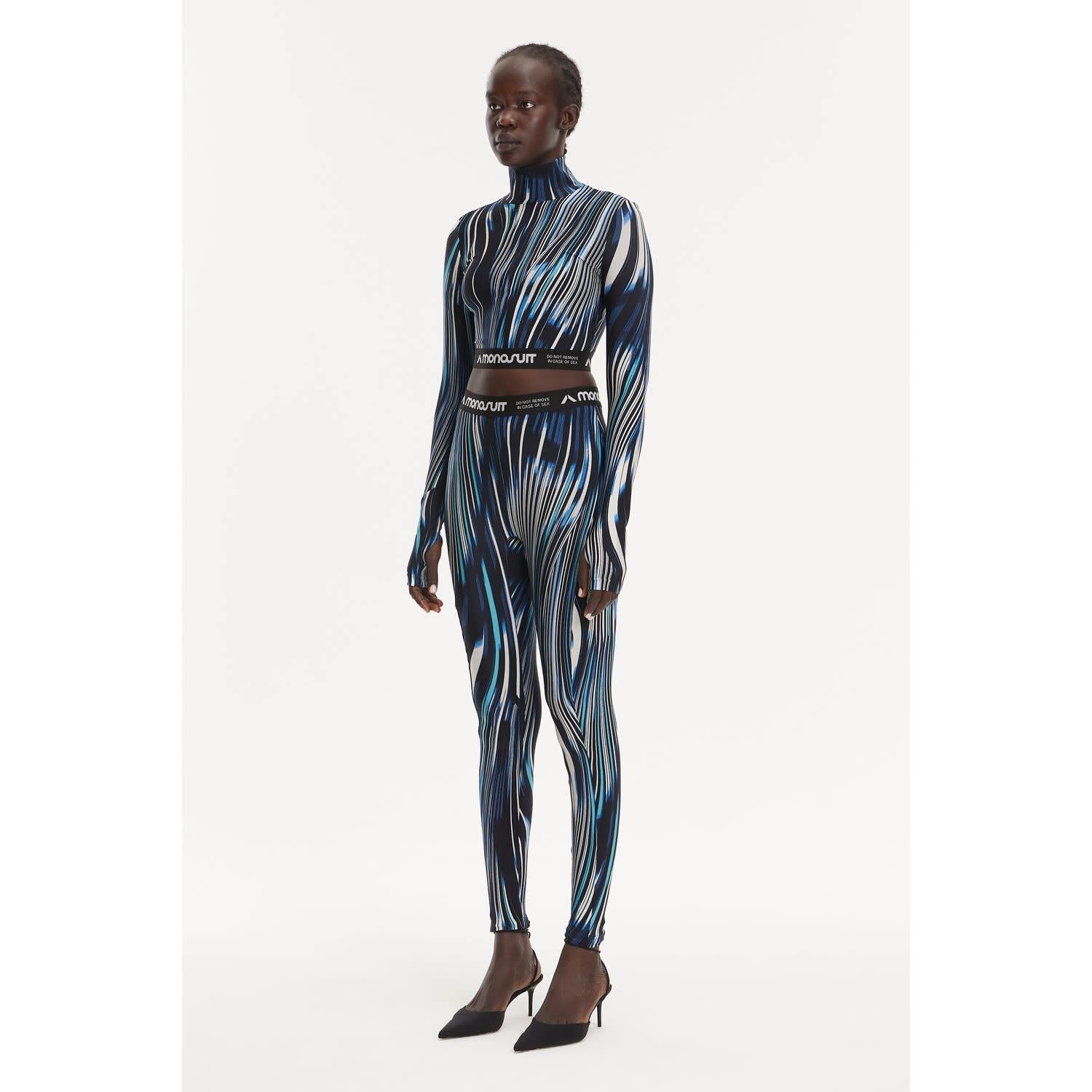 Leggings Waves - Blue, MONOSUIT