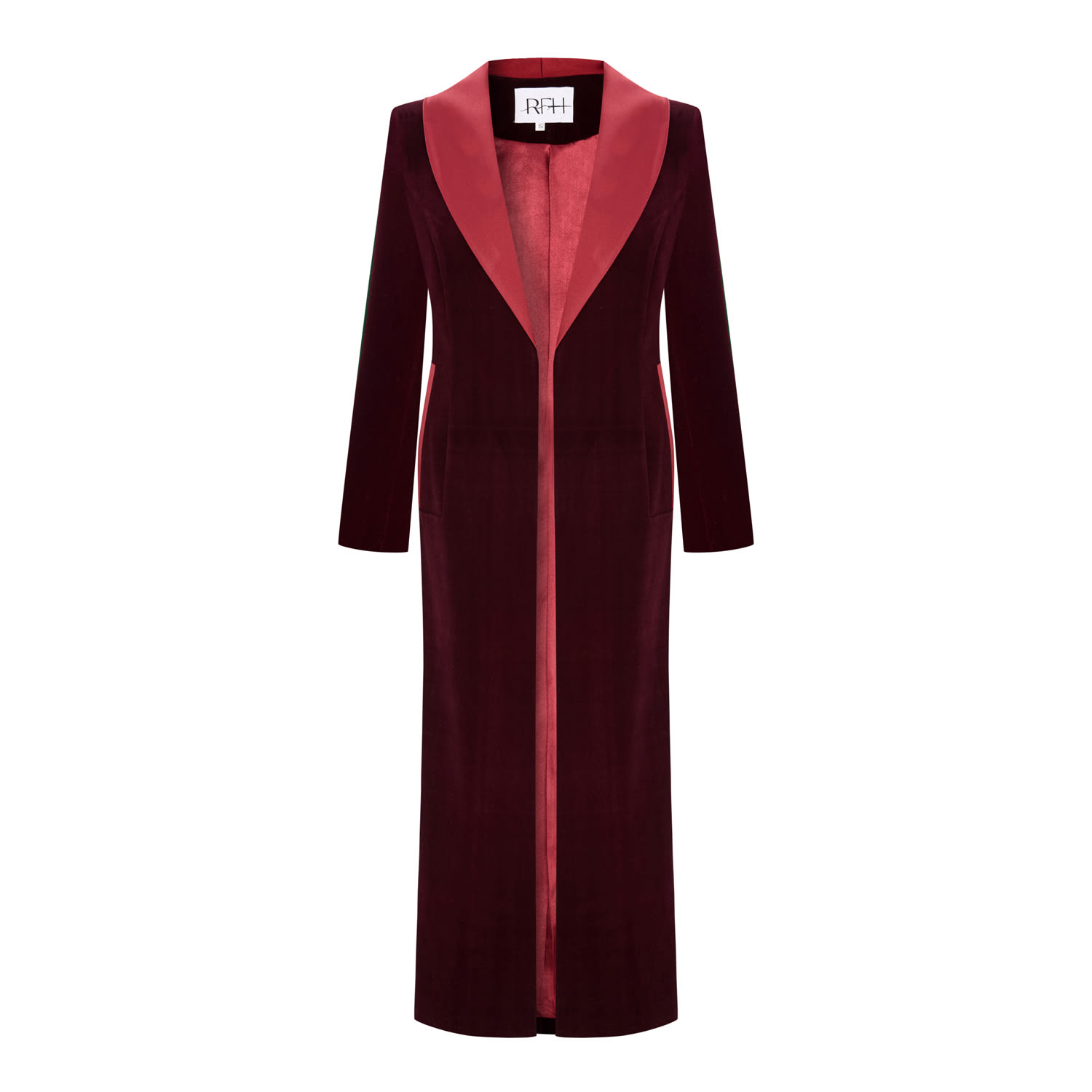 Women's Red Burgundy Velvet Noble | Large | Roqaia Fashion House