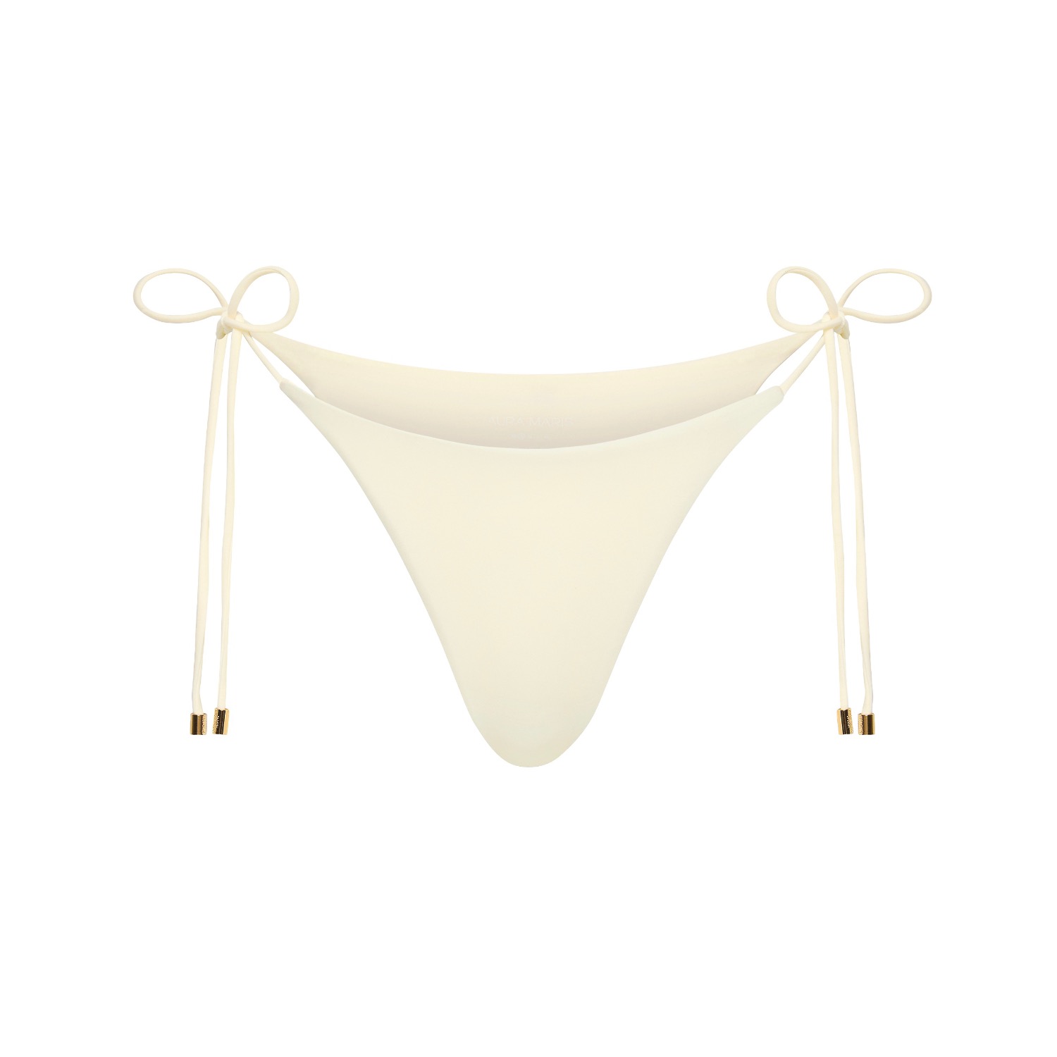 Women's White / Black Vita Tie Side Bikini Bottom | Medium | Aura Maris Resort