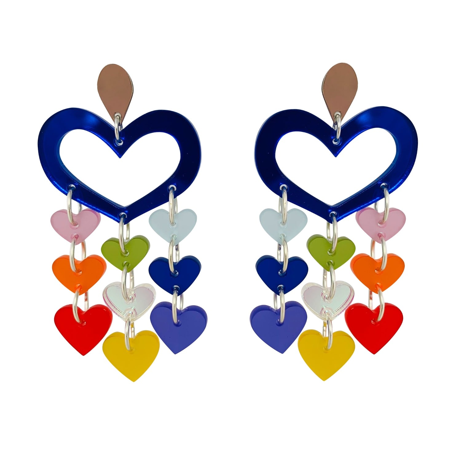 Toolally Men's Heart Chandeliers - Rainbow In Blue