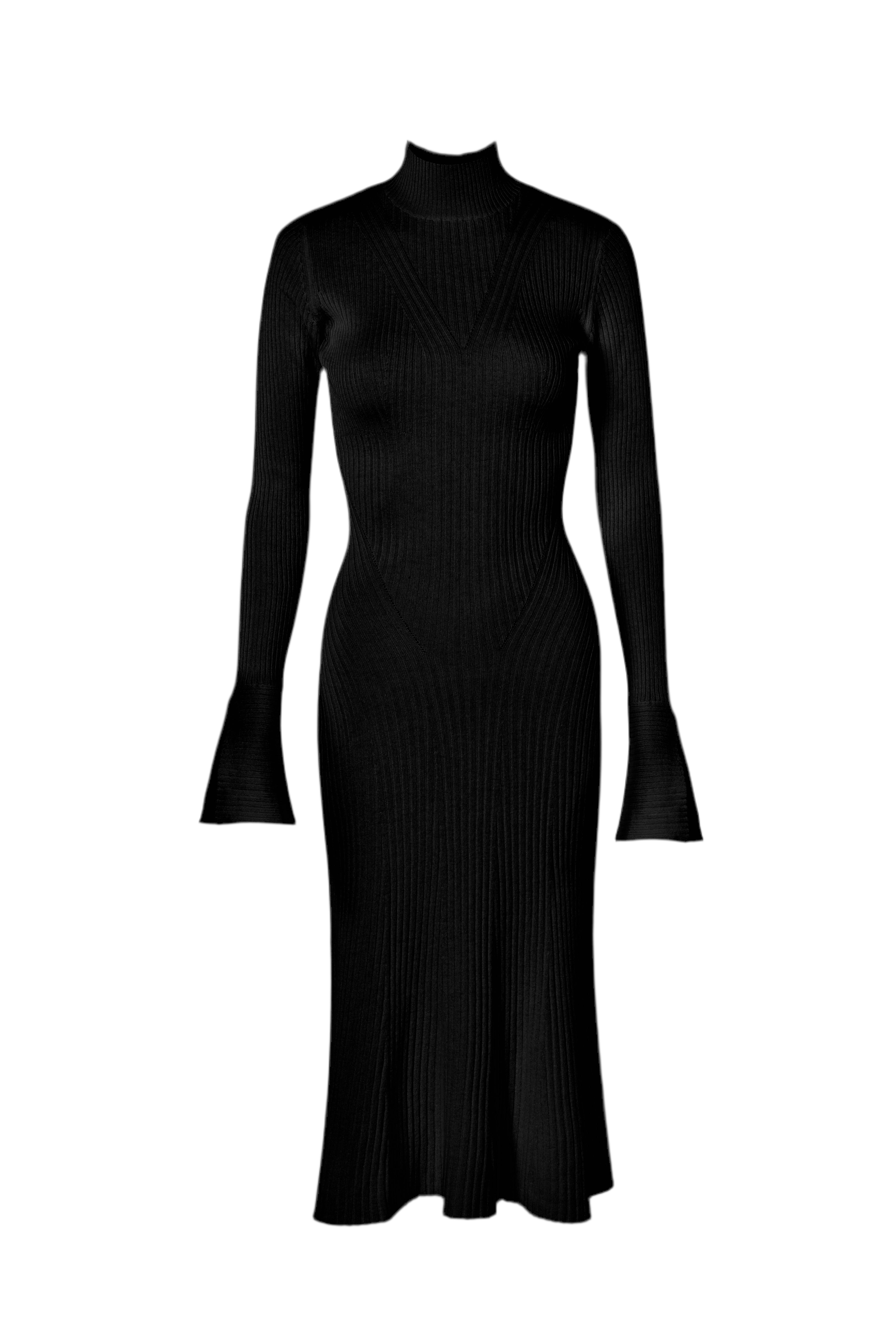 Justlove Women's Cashmere Dress Flower Black In Black