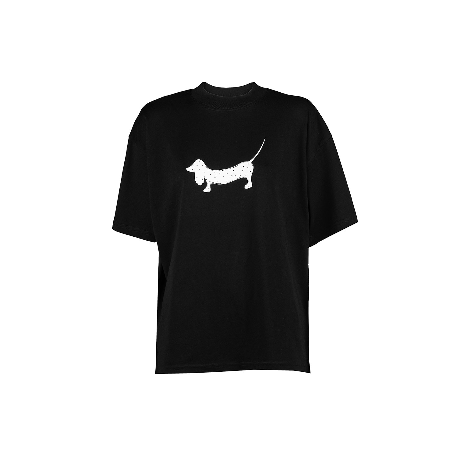 Women&rsquo;s Black Oversized T-Shirt With Gunars | Large | Una Berzina