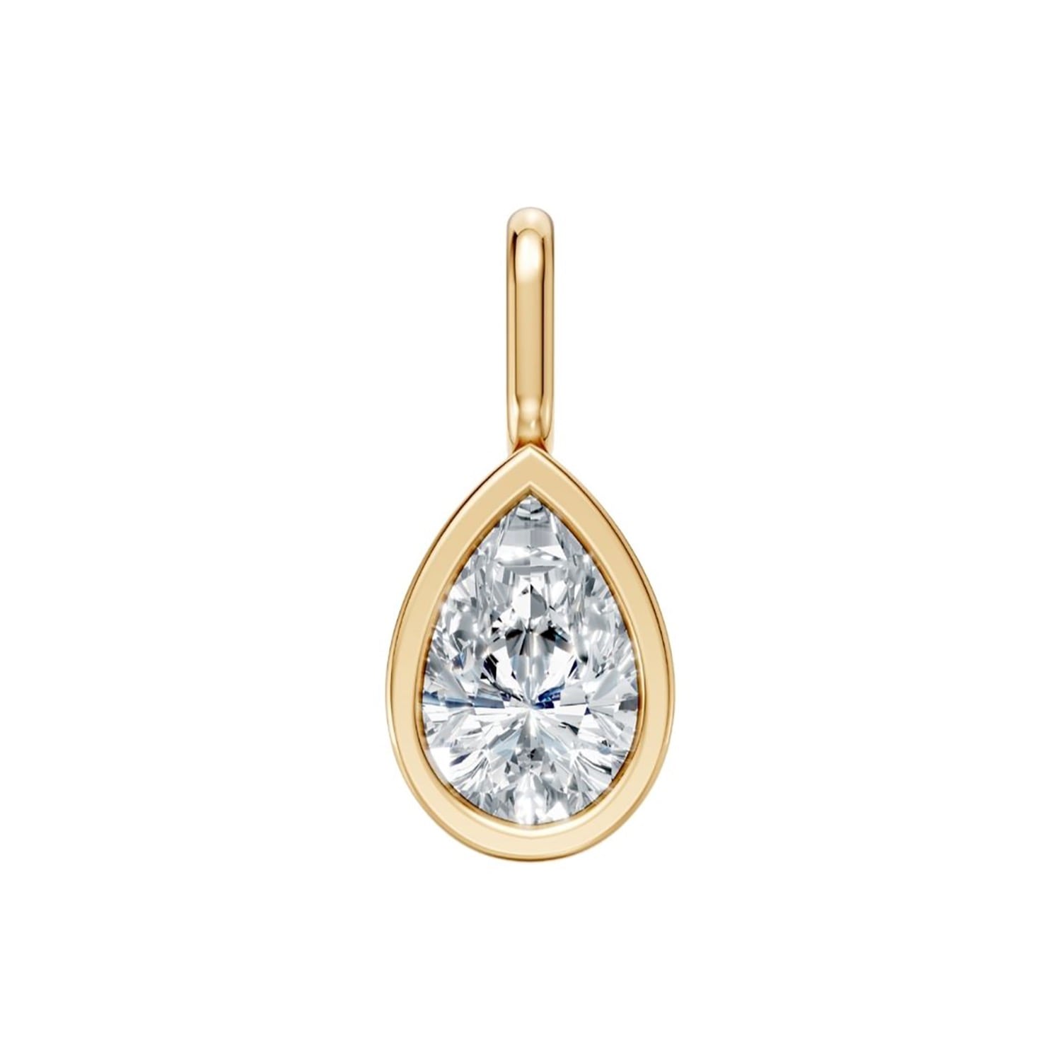 Women's Gold The Pear Diamond Bezel Pendant | Öugie