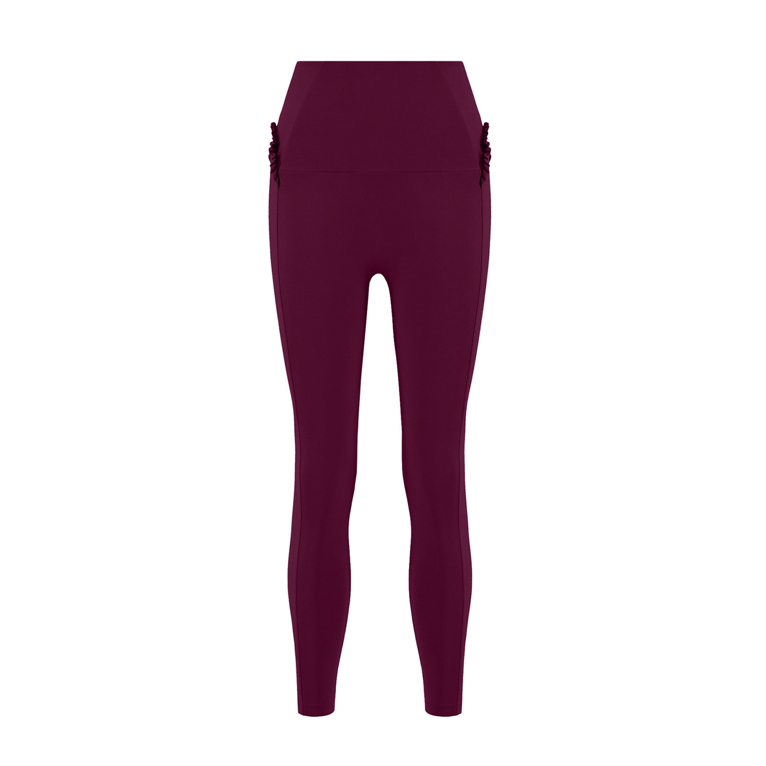 Yes Flâneuse Women's Brown / Black Lana Leggings With Tiny Side Ruffles Plum Caspia In Brown/black