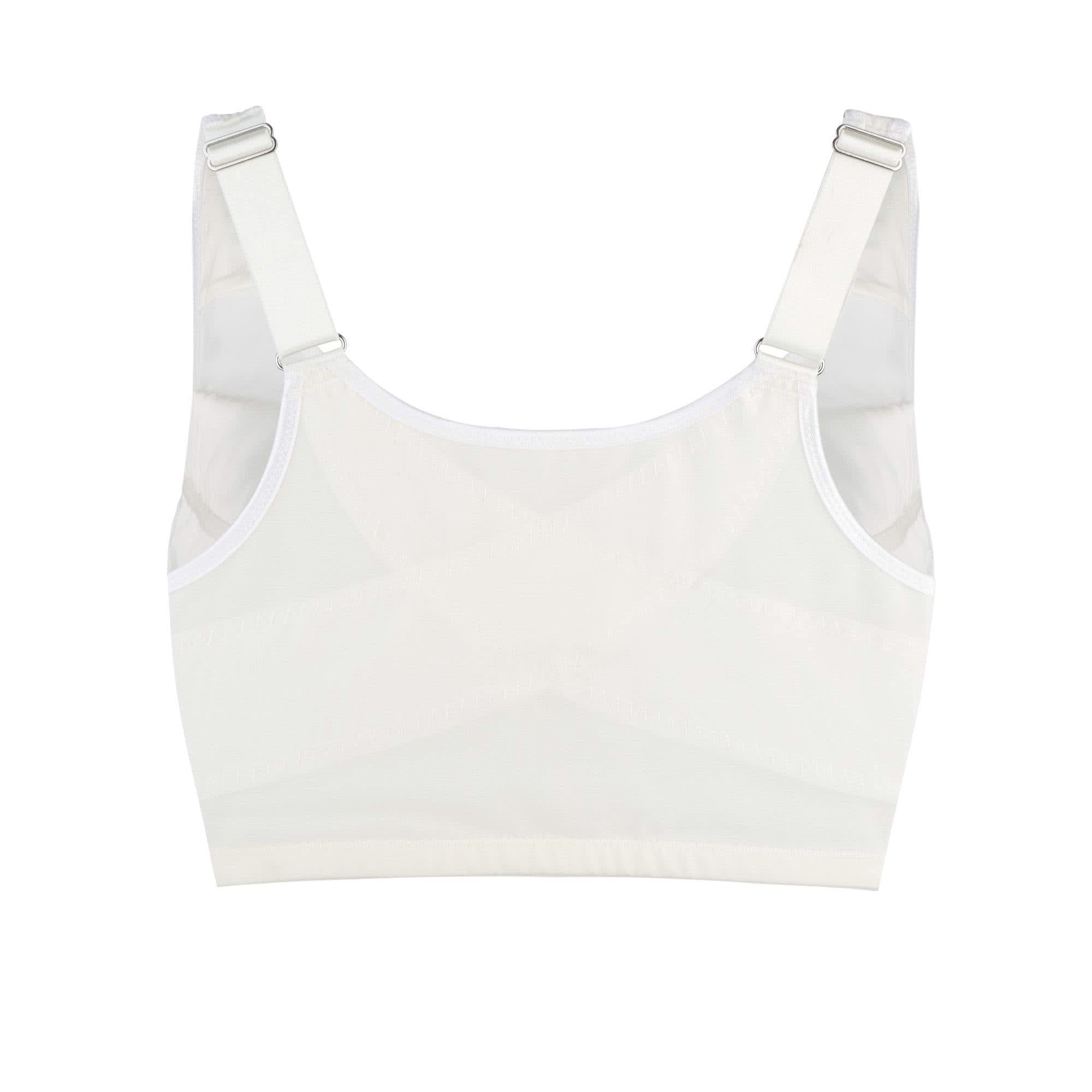 Juliemay Lingerie Claret Silk Back Support Cotton Sports Bra in White