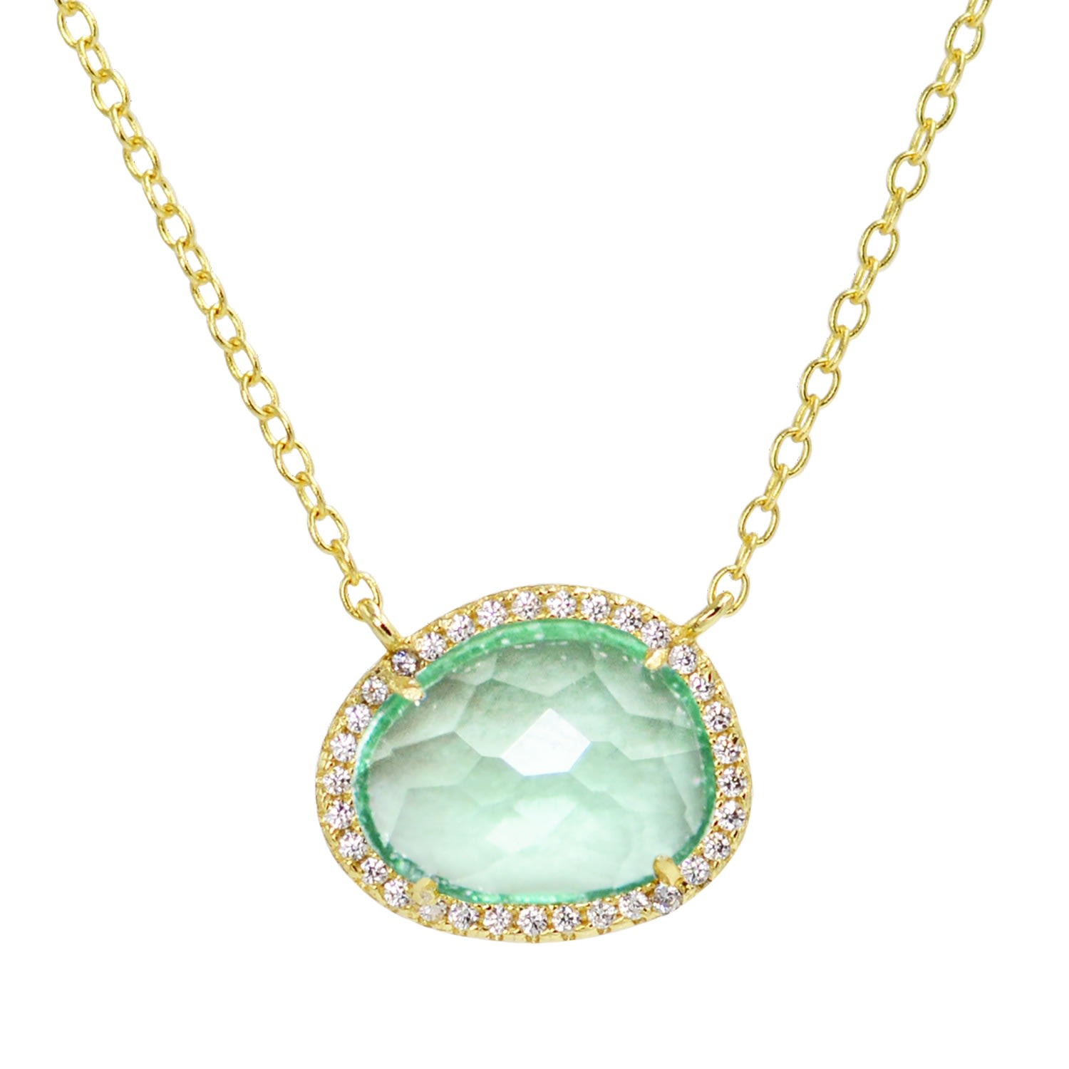 Kamaria Women's Kokoto Necklace - Paraiba Green In Gold