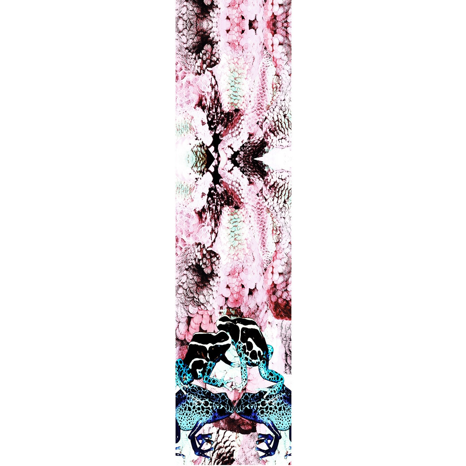 Women’s Frogs & Feathers Pink Skinny Silk Scarf Cassandra Hone