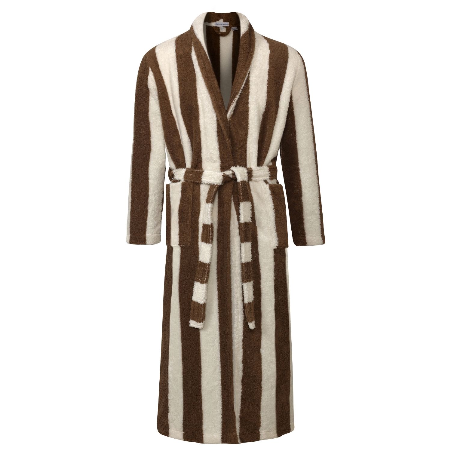 Bown Of London Women's Extra Long Dressing Gown - Chicago In Brown/white