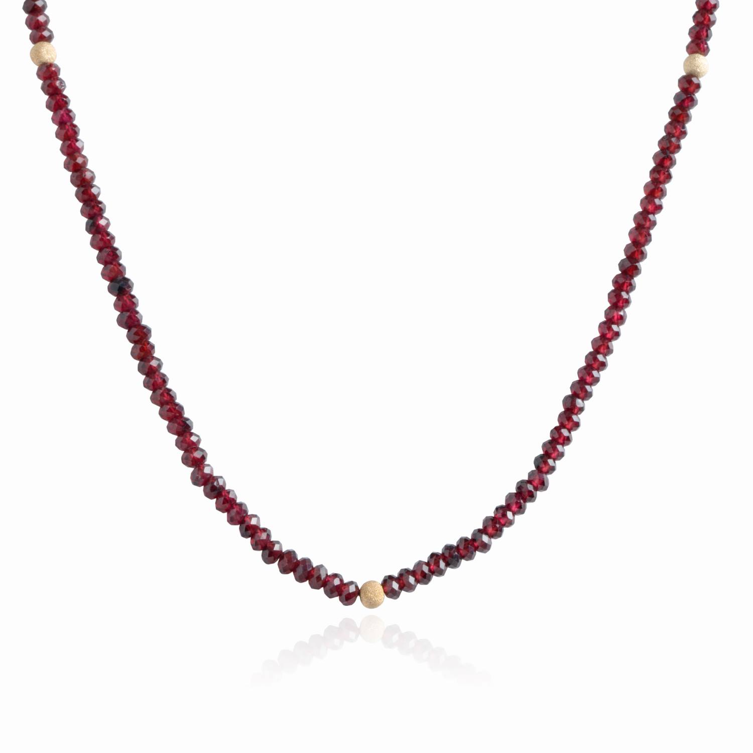 Jojo Harris Women's Red / Pink / Purple Georgie Garnet And Gold Necklace