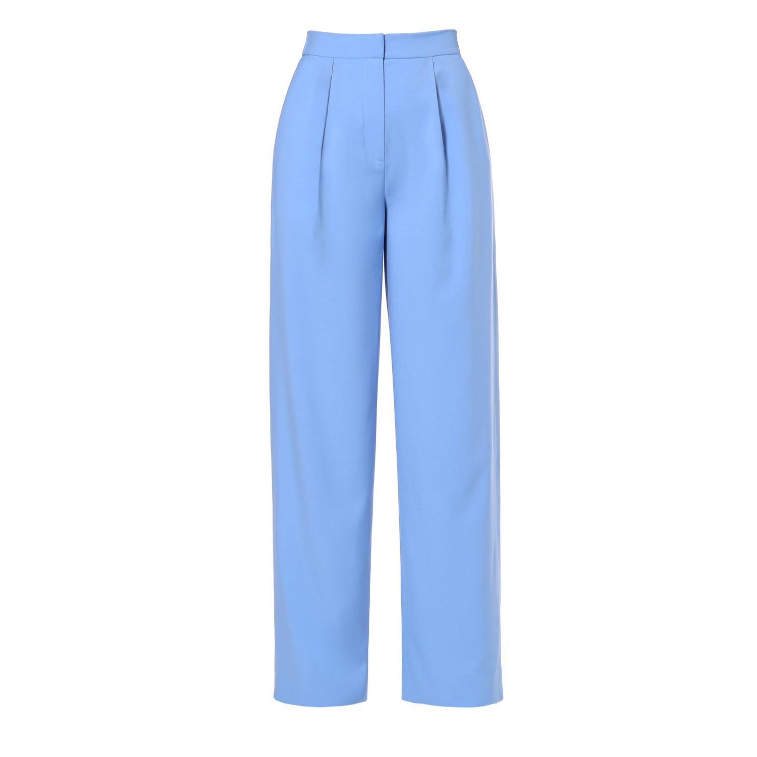 Aggi By Halewski Women's Omena Blue Long Wide Trousers With Slits In Blue