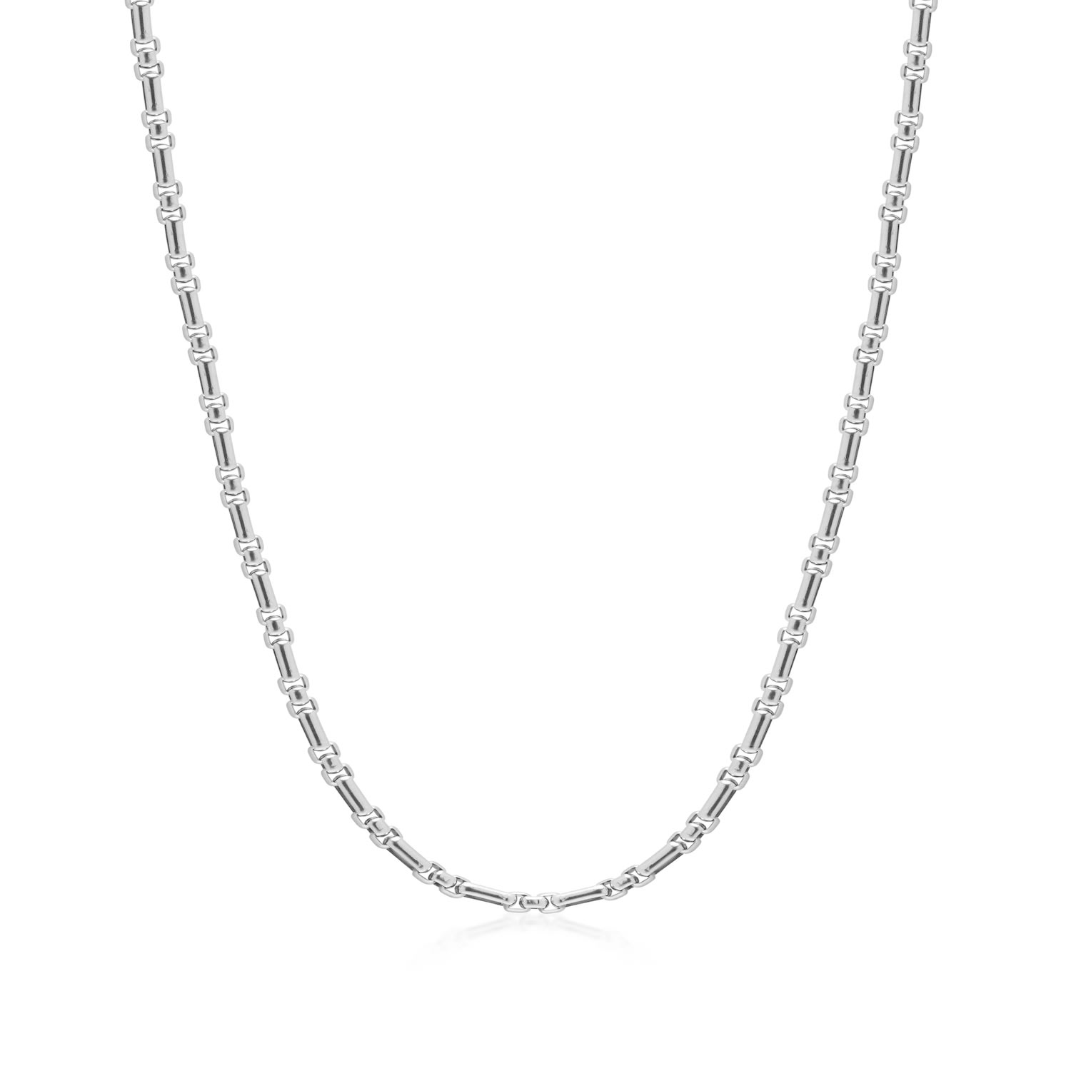 Silver Men’s Stainless Steel Modern Figaro Belcher Chain Nialaya