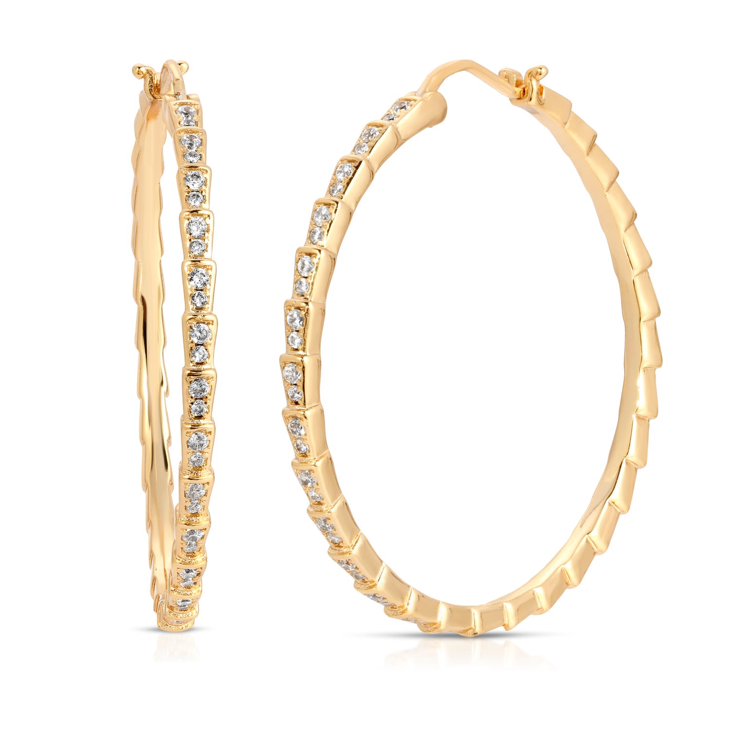 Women’s Gold Viper Hoops Glamrocks Jewelry