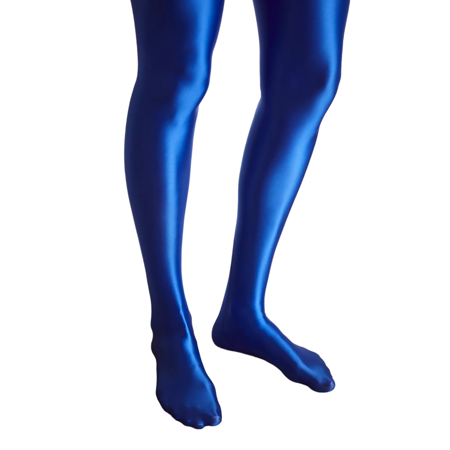 High Heel Jungle By Kathryn Eisman Women's Satin Finish Tights - Blue In Blue