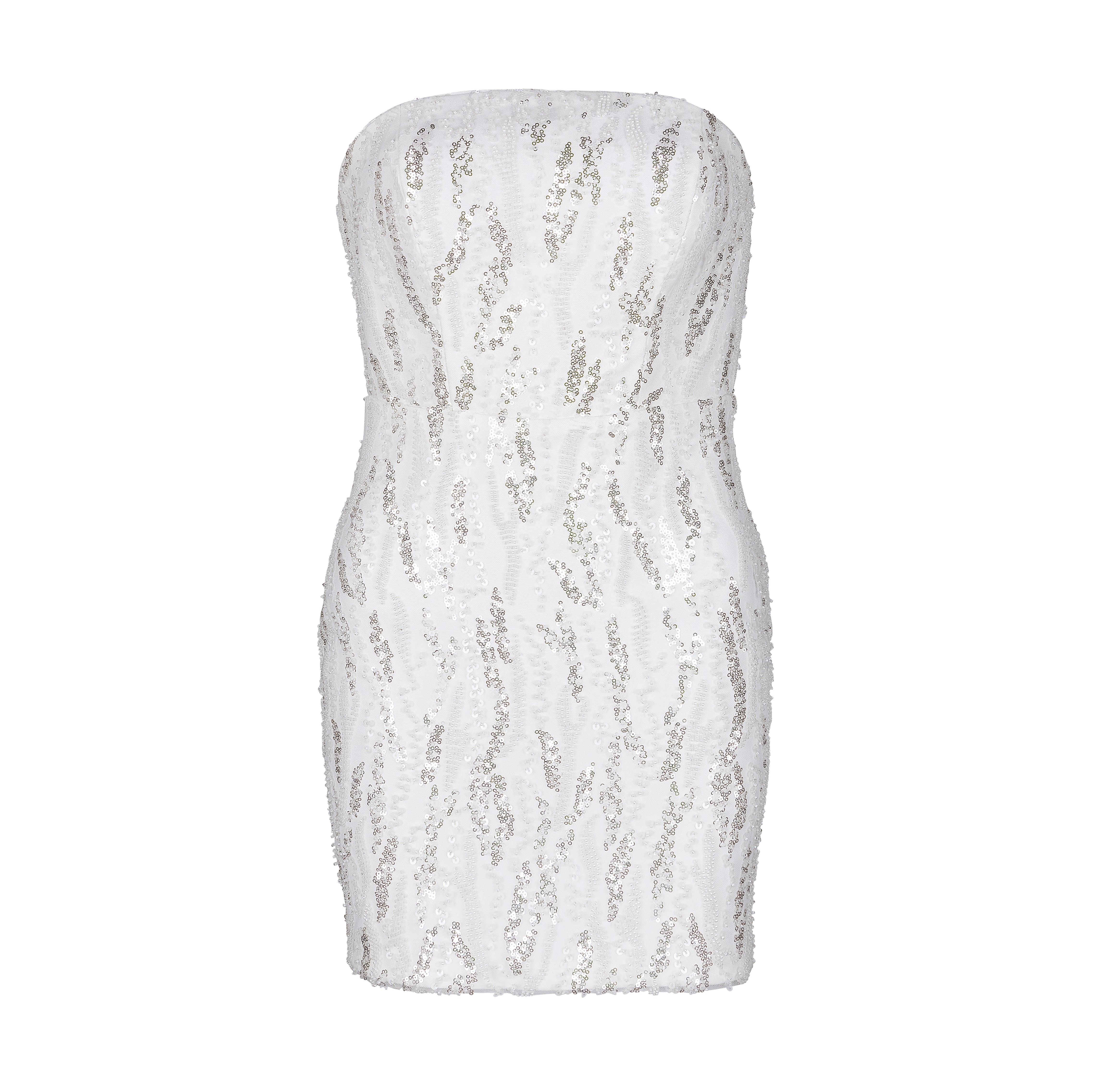 Marusiya London Women's White The Judit Dress In Gray