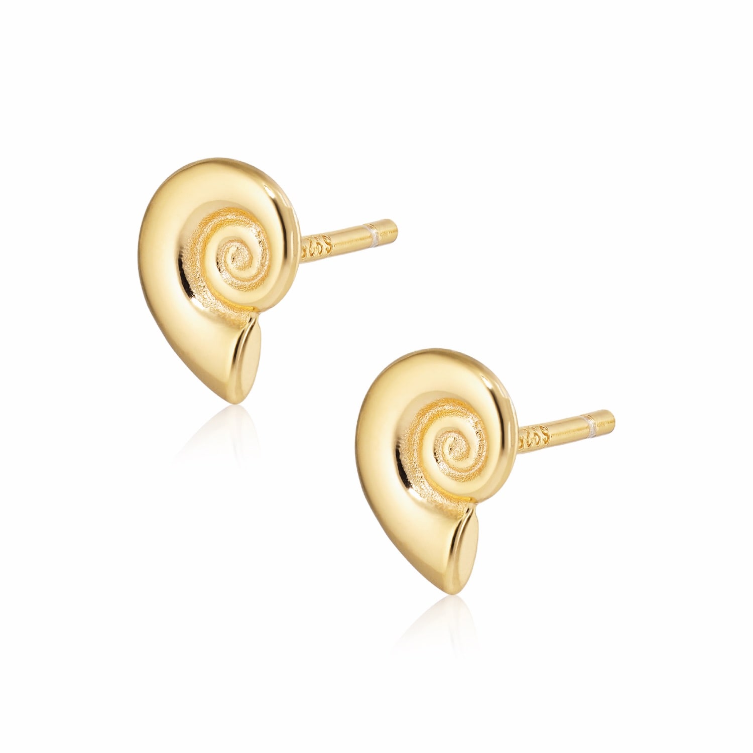 Alura Copenhagen Jewellery Women's Ocean Earstud With Gold Seasnail