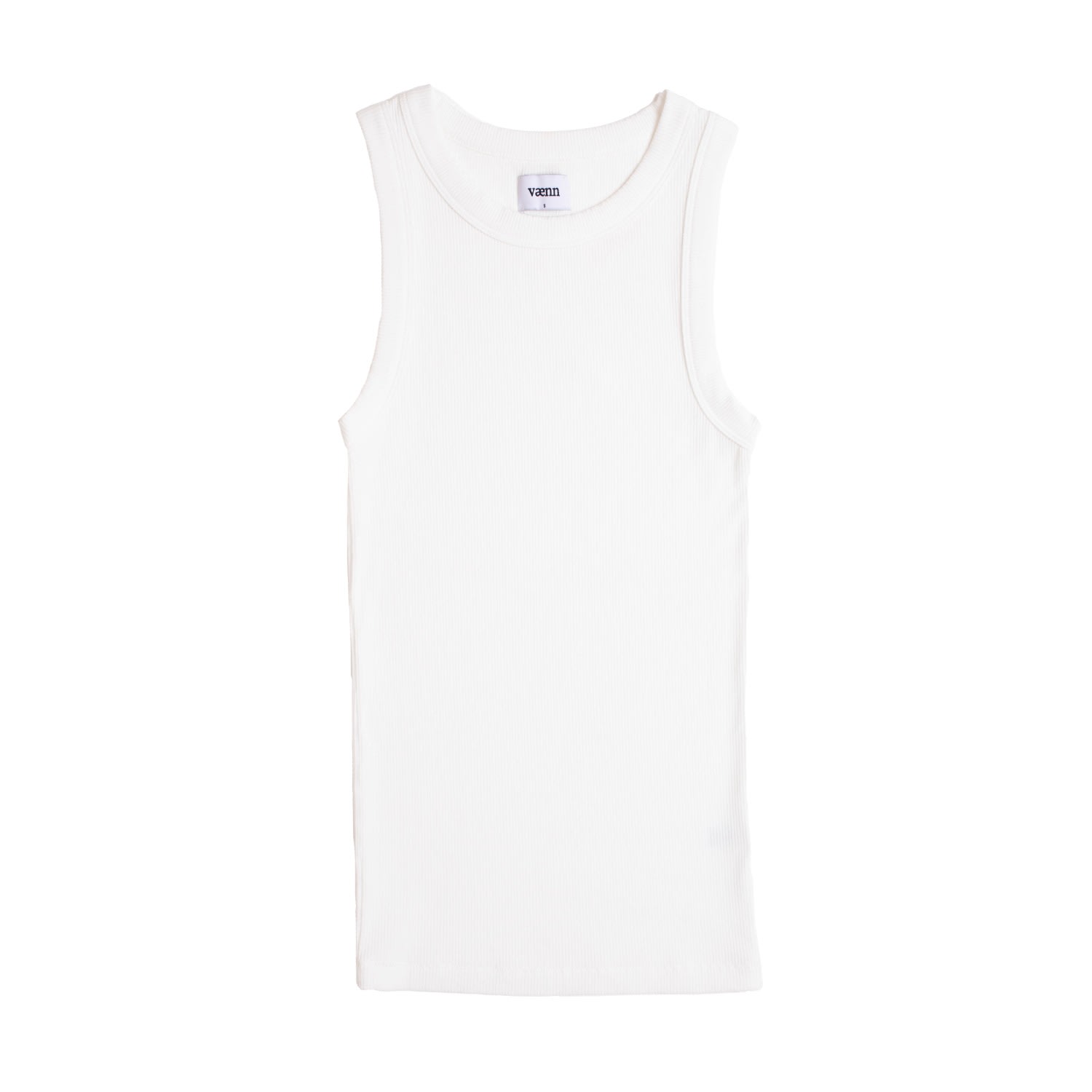 Vænn Women's Rib Muscle Tank Pearl White In White