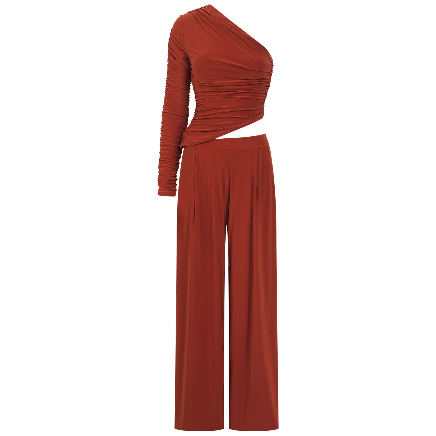 Celestine & Mae Orange Nepeta Co-ord Set In Hawaiian Sunset In Orange