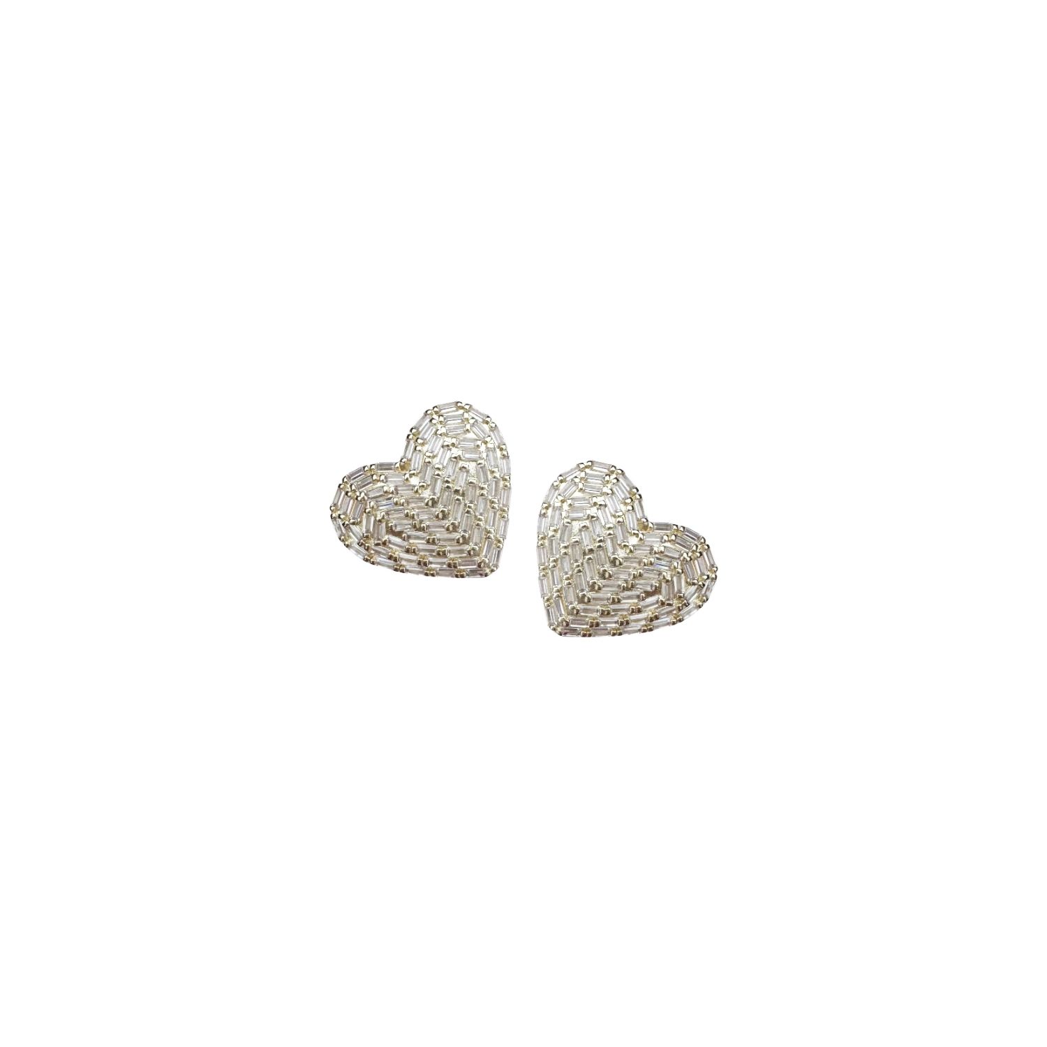 Nicola Bathie Designs Women's White Petite Cœur Studs