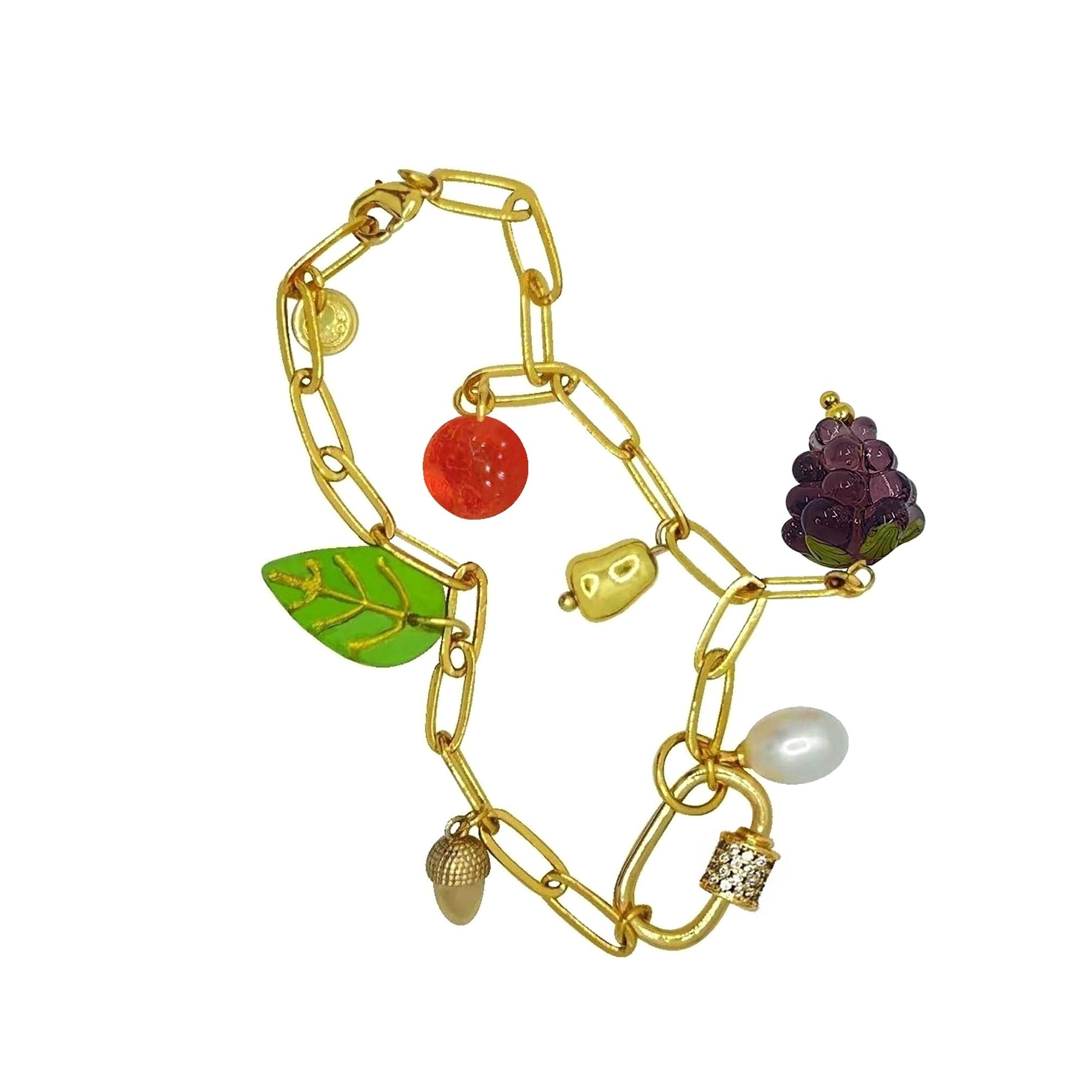 Women’s Gold Nature’s Love Charm Bracelet Ninemoo