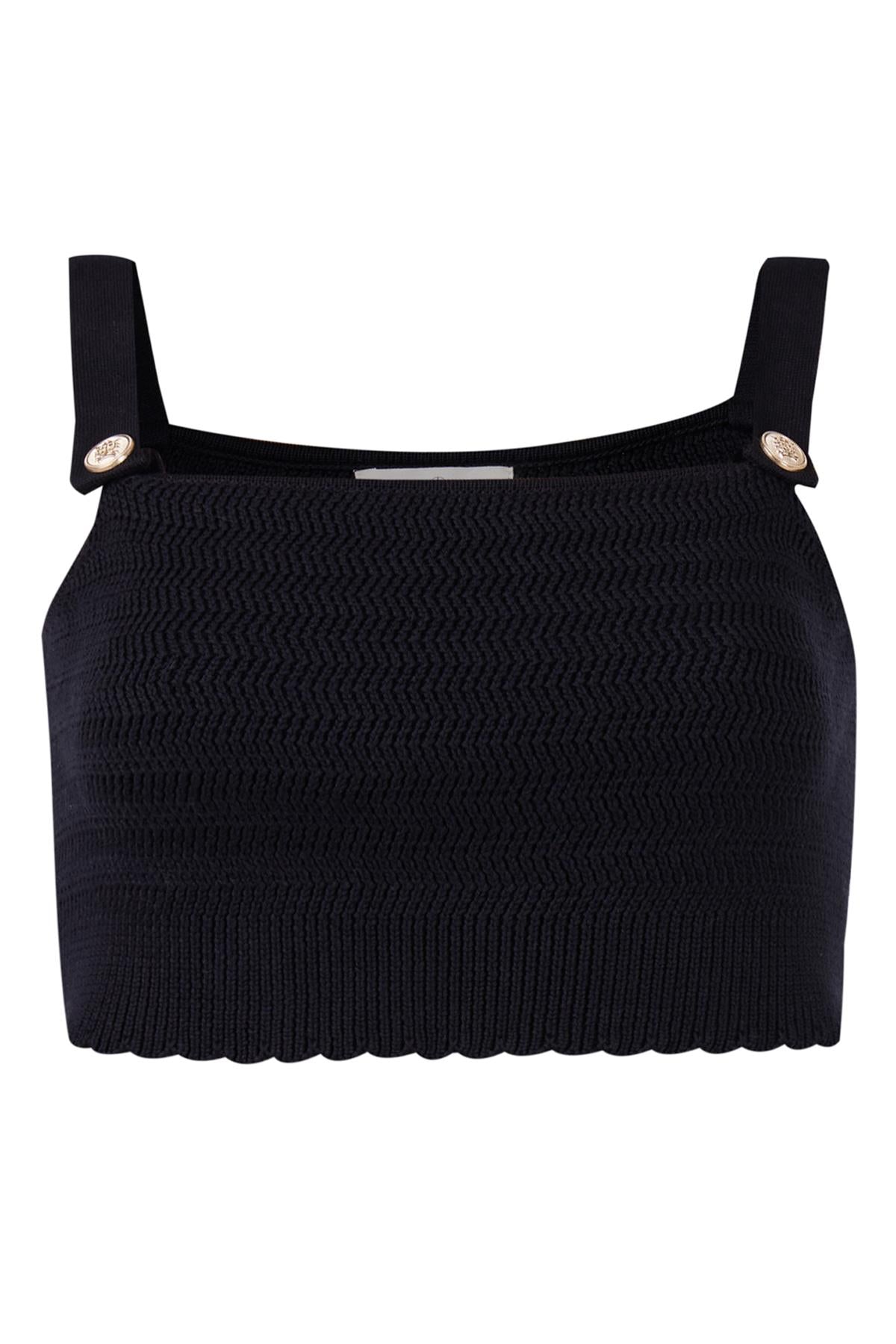 Peraluna Women's Iris Knitted Bralette In Black In Black