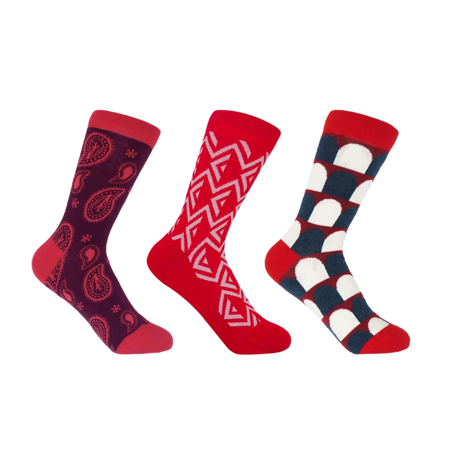 Peper Harow - Made In England Women's Organic Socks Bundle – Red