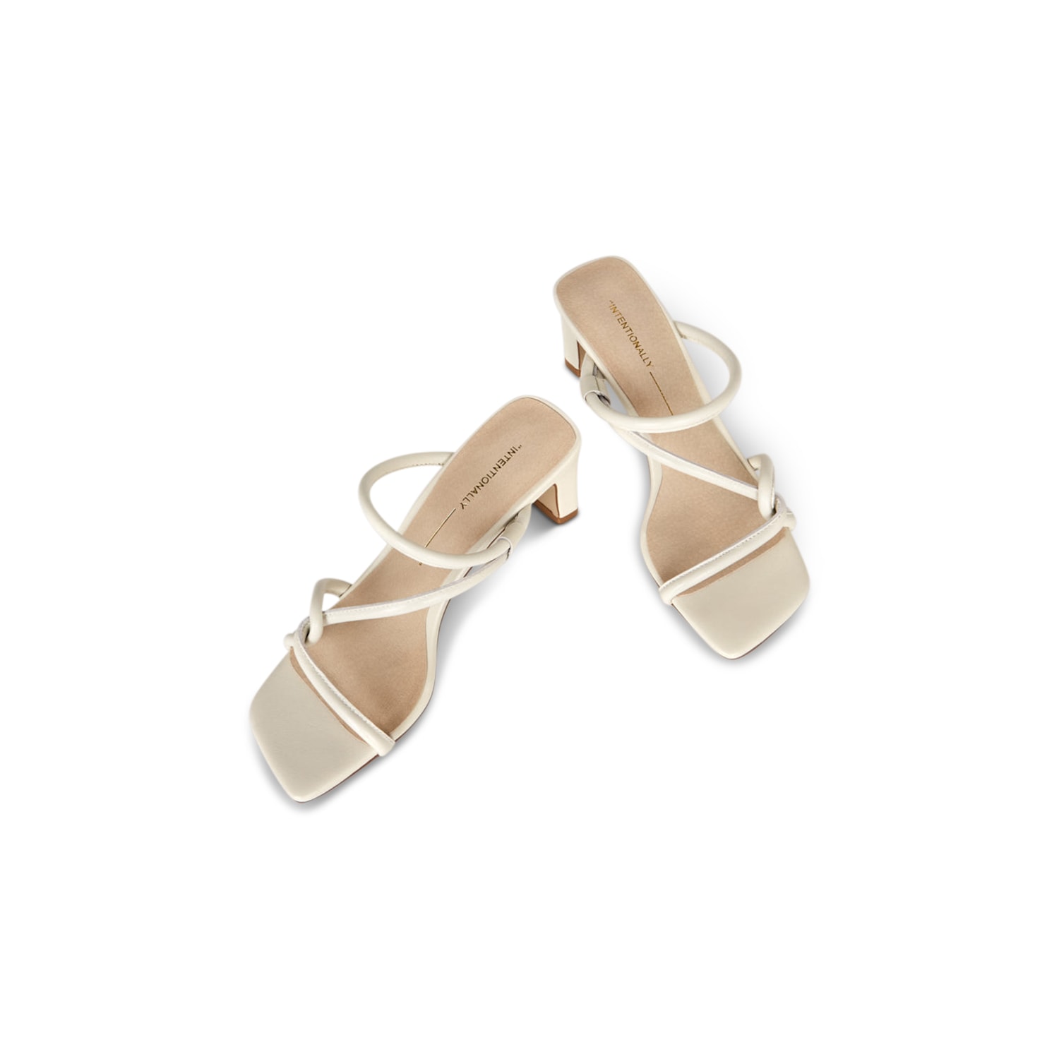 Intentionally Blank Women's White Willow Heeled Sandal In White