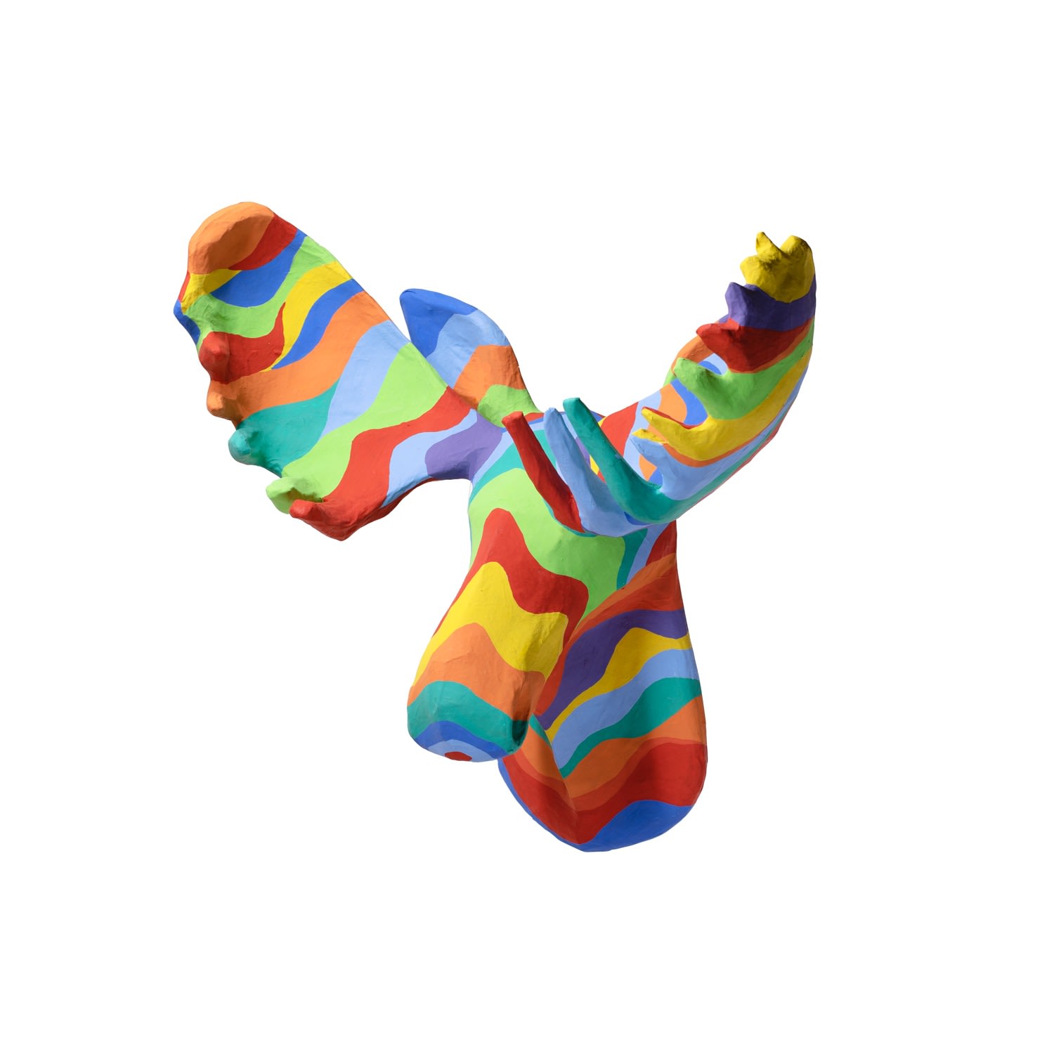 Caribbean Craft Papier Mache Rainbow Moose