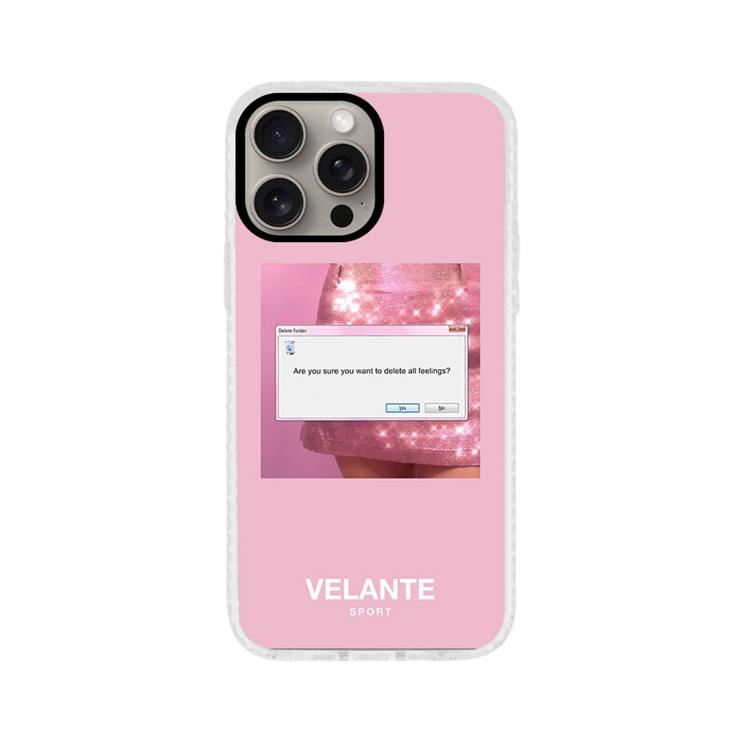 Velante Pink / Purple / White Graphic Phone Case - Delete Feelings In Pink/purple/white
