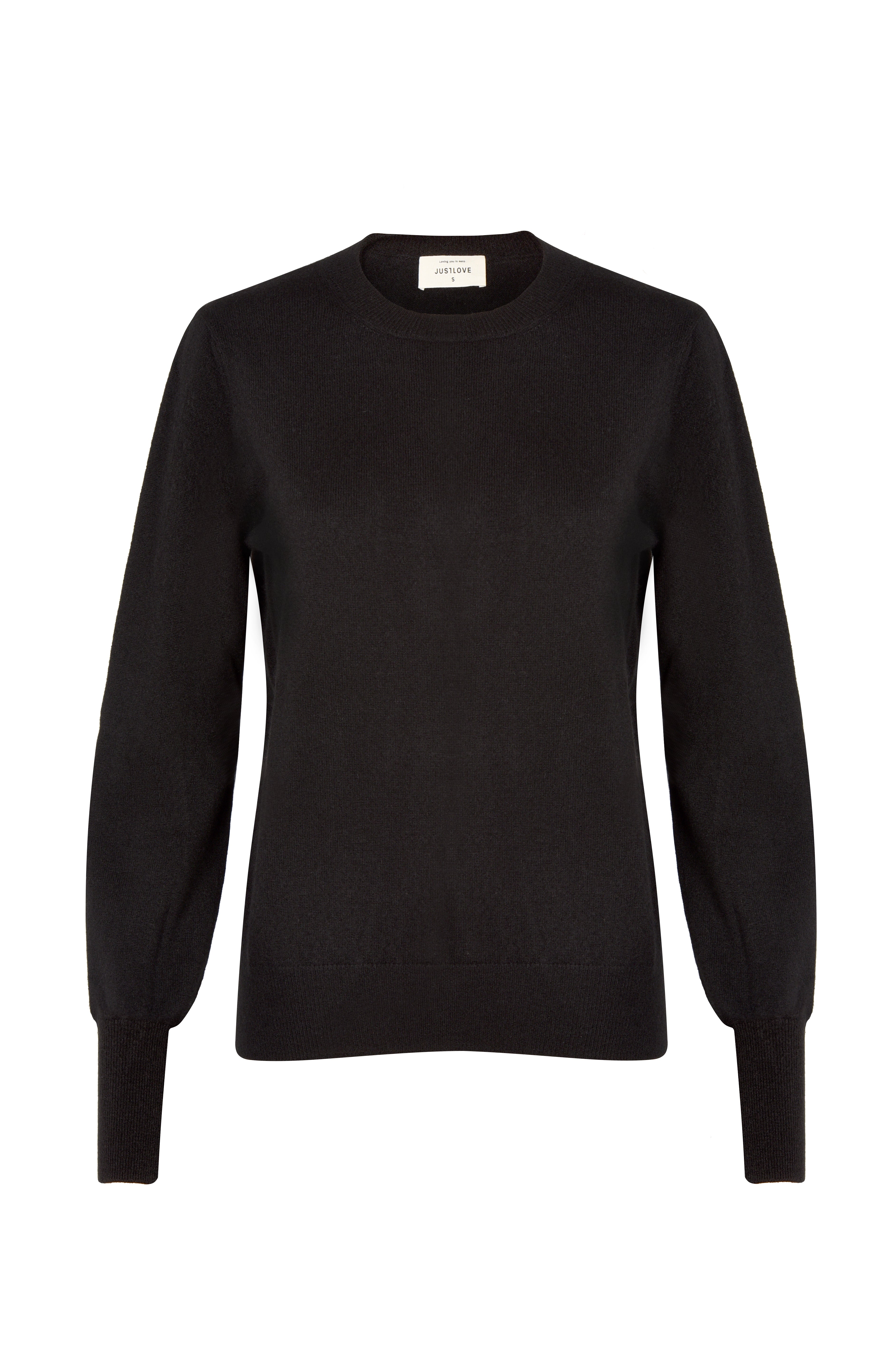 Justlove Women's Cashmere Crewneck First Love Black In Black
