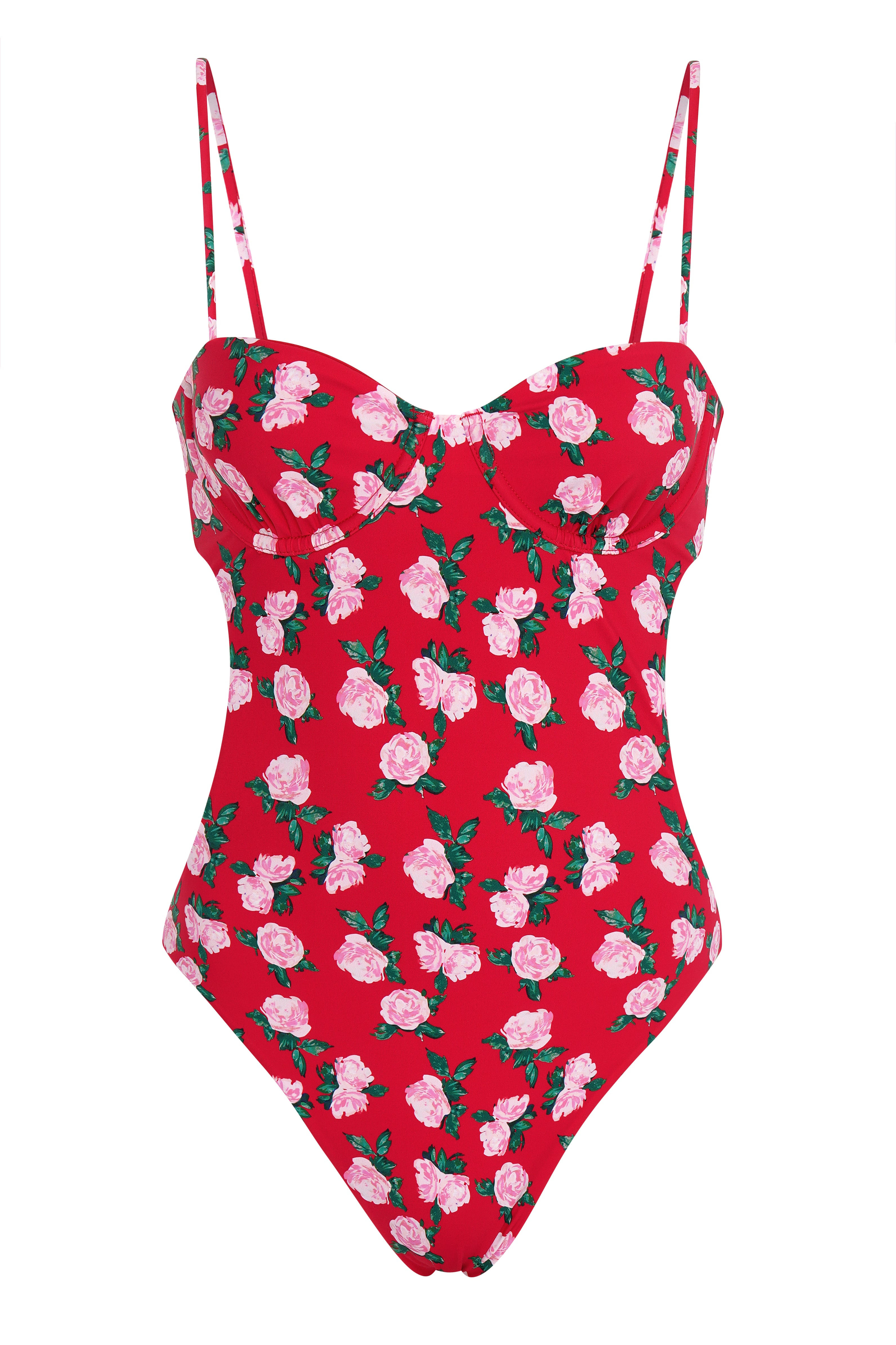 Wild Lovers London Women's Red Marbella Swimsuit In Red