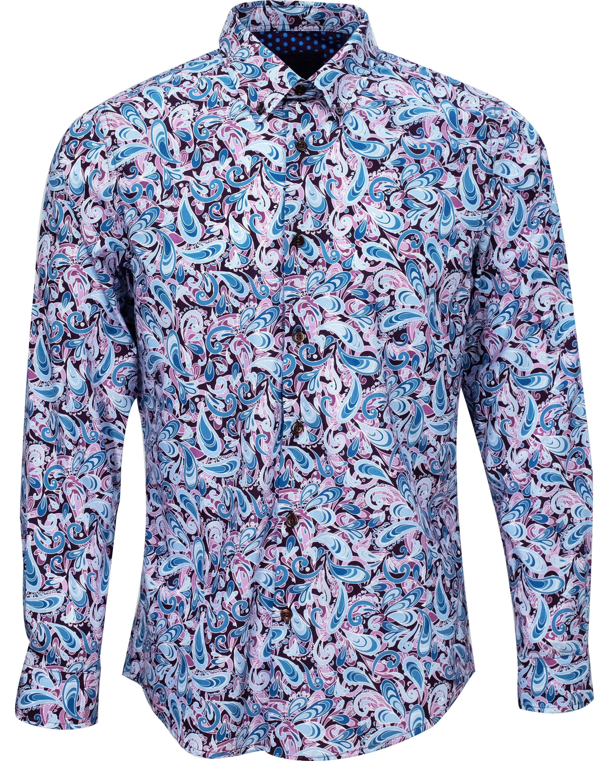 Lords Of Harlech Mitchell Dream Swirl Shirt In Pink/purple