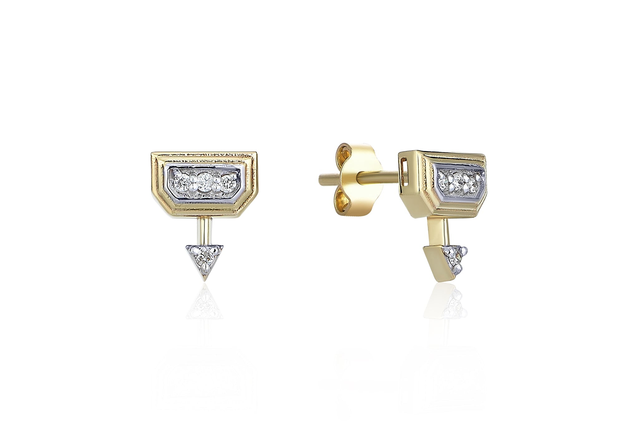 REIS JEWELLERY WOMEN'S GOLD GLOW DIA EARRINGS