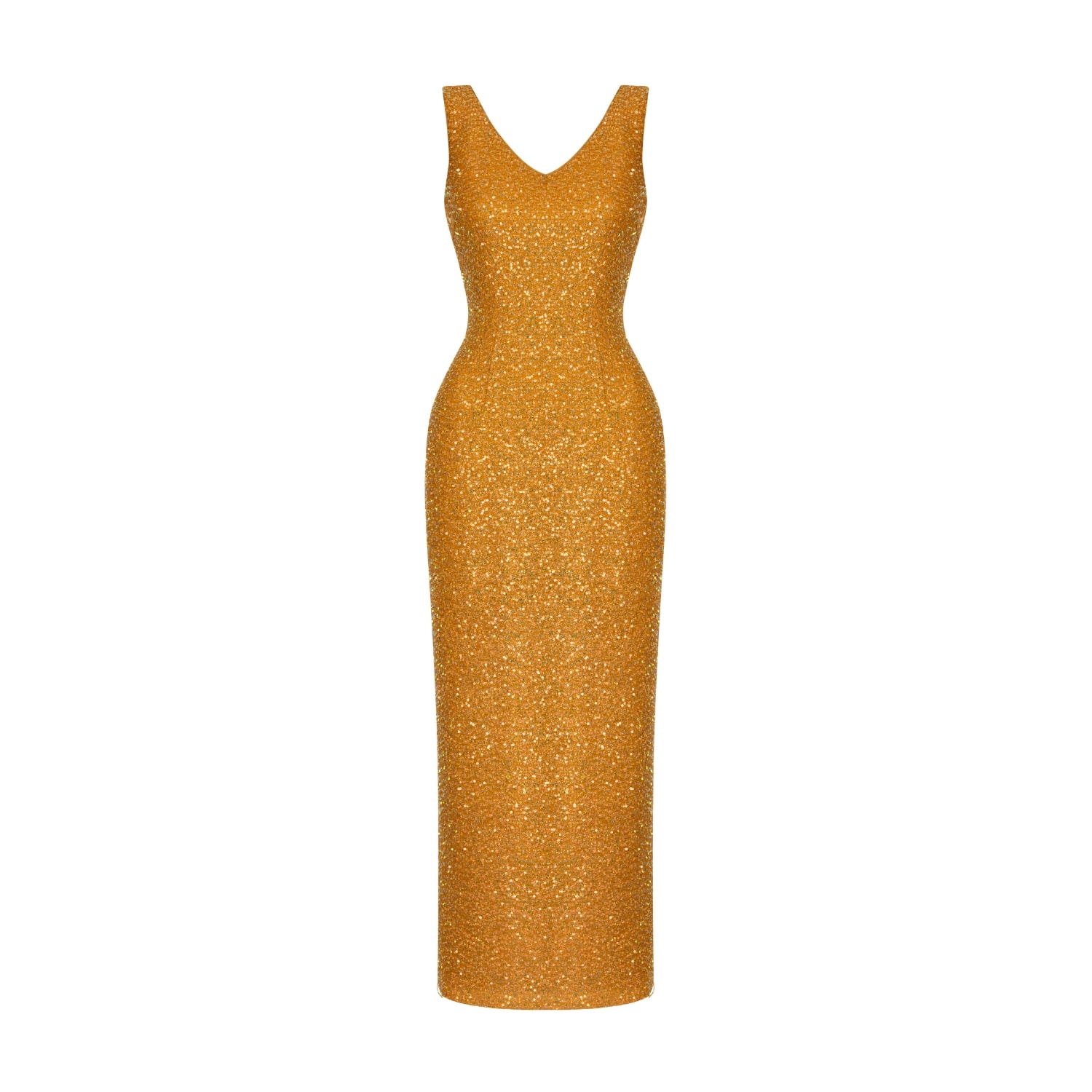 Women's Gold Lina Yellow Sequin Dress | Extra Small | Elsava