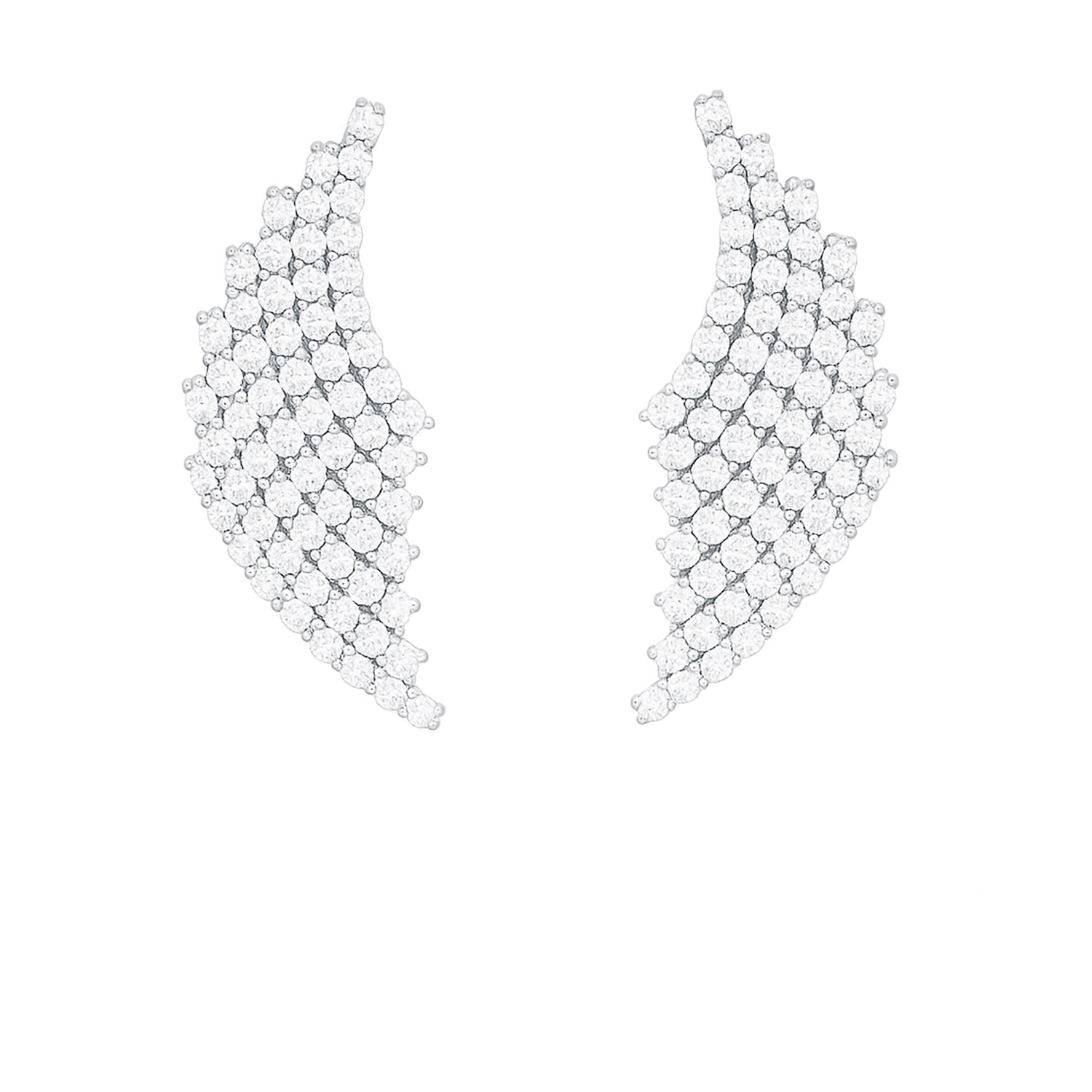 The Gala Women's Silver Seraphine Crystal Wing Earrings In Silver