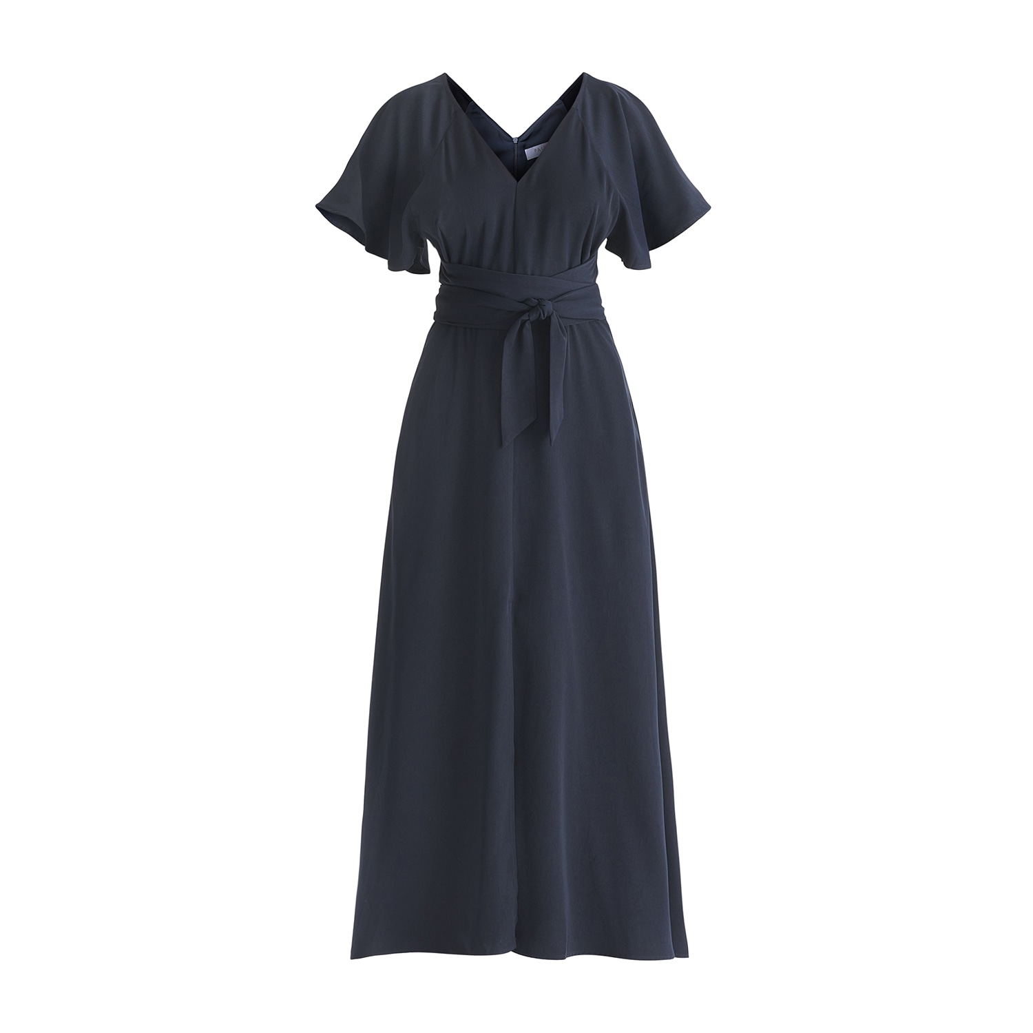 Paisie Women's Blue Maxi Waist Tie Dress In Navy