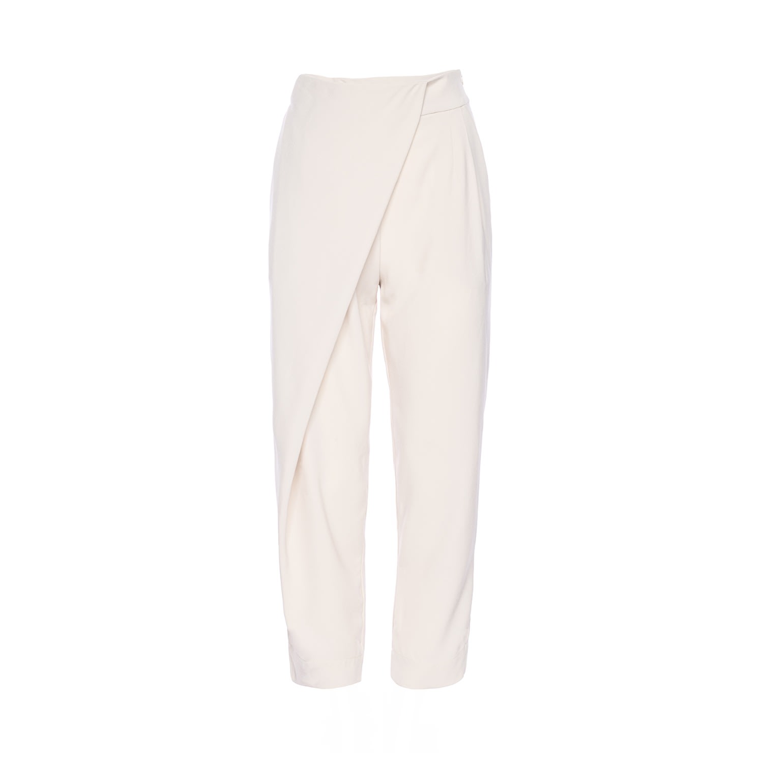 Women’s White Cristal Wrap Pants Cream Extra Small Vasiliki Atelier