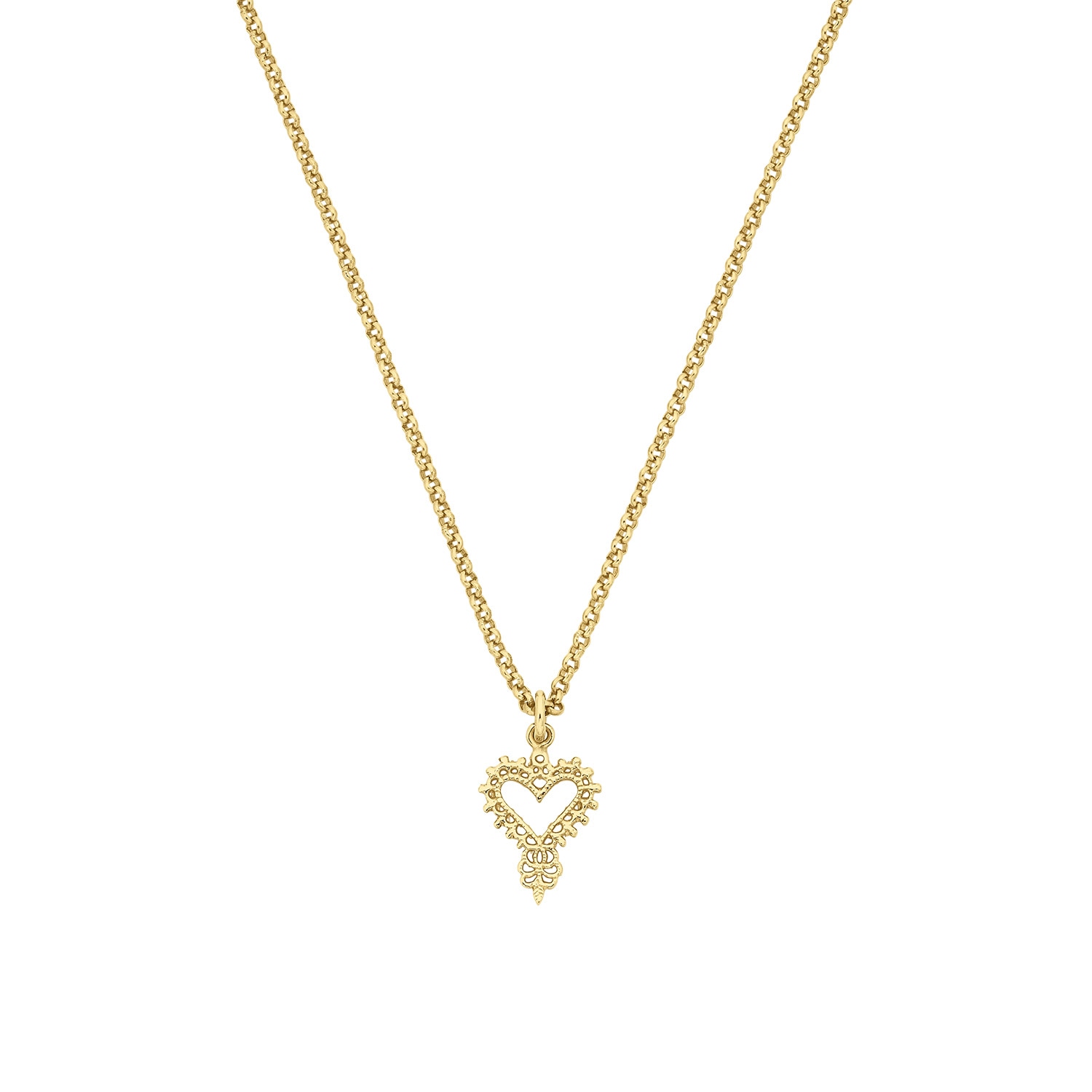 Zoe And Morgan Women's Mini Heart Necklace Gold In Gold