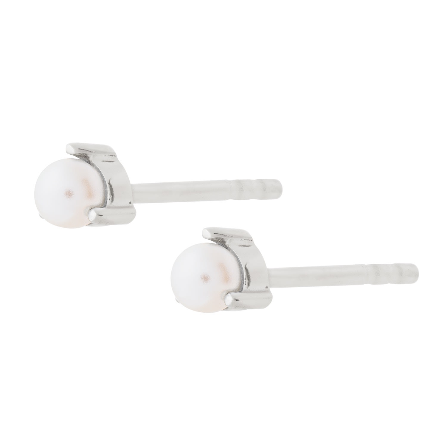 Women’s Tiny Pearl Studs Silver Cartilage Cartel