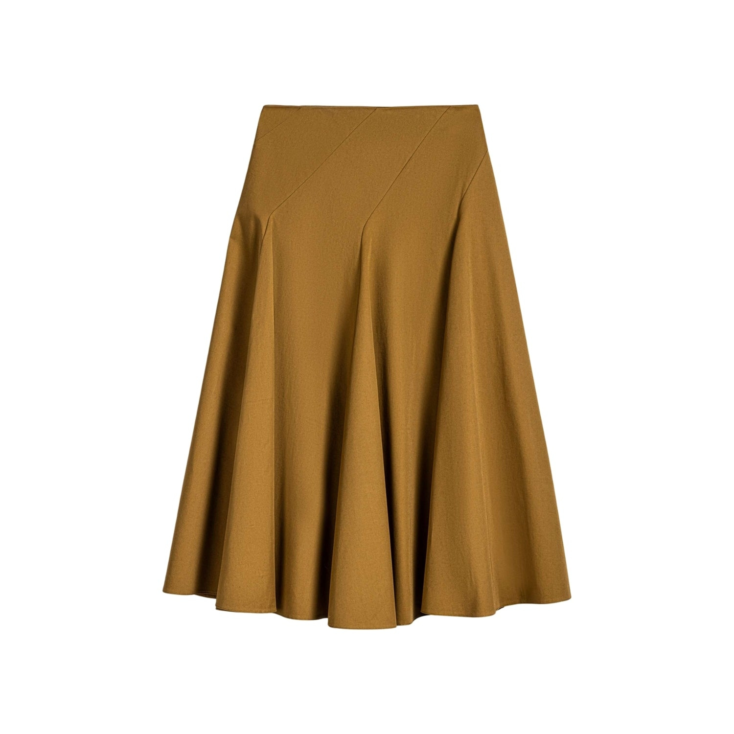 Women's Brown Flared Midi Skirt | Medium | Nocturne