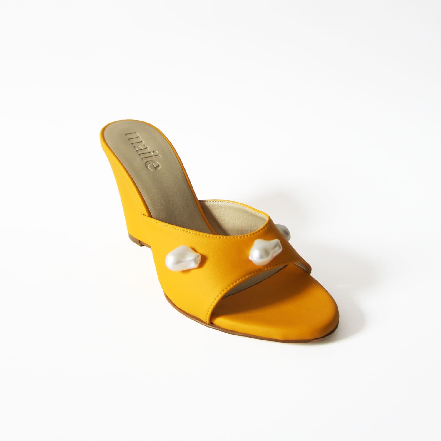 Maile Women's Yellow / Orange Kourtney Wedge Heel In Mango Orange In Yellow/orange