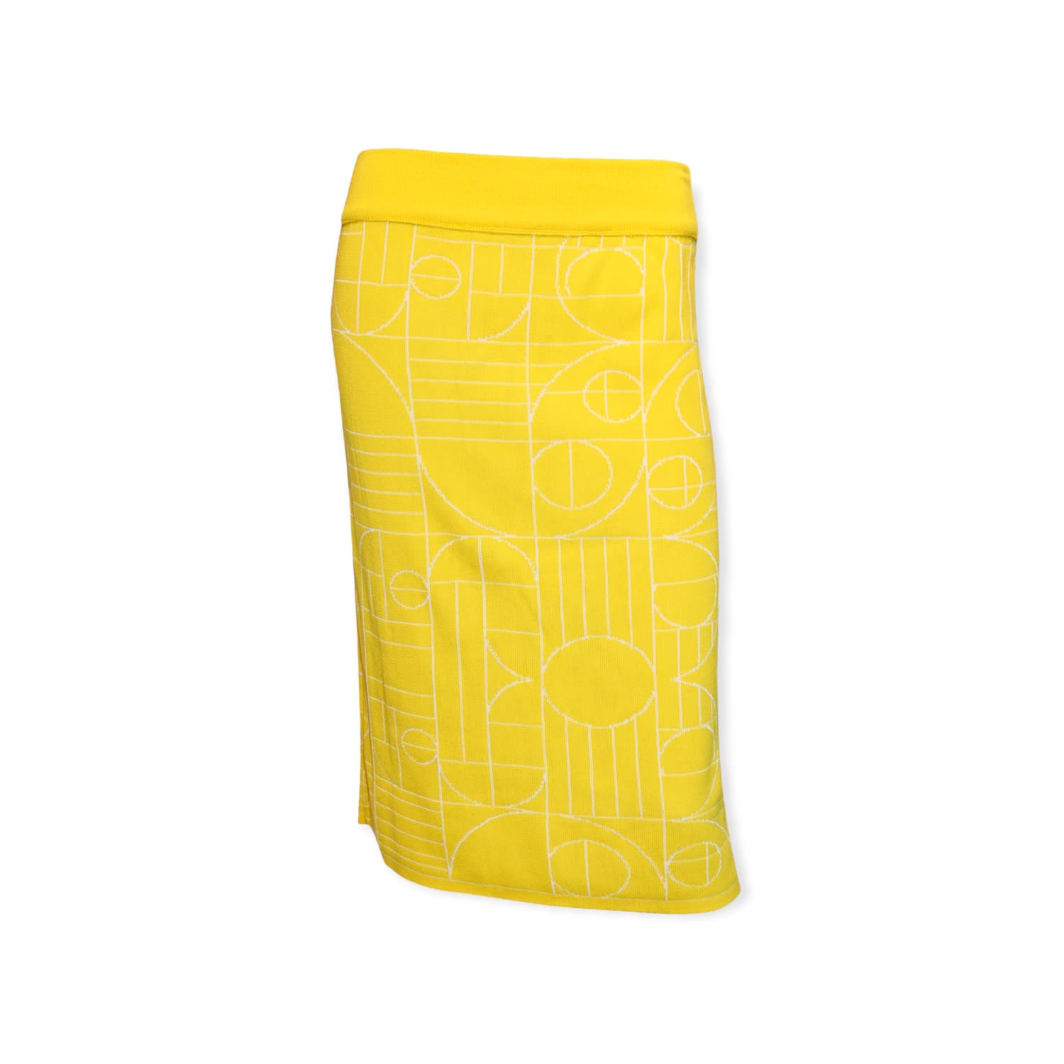 Women’s White / Yellow / Orange Play Yellow Midi Skirt Small Maria Aristidou