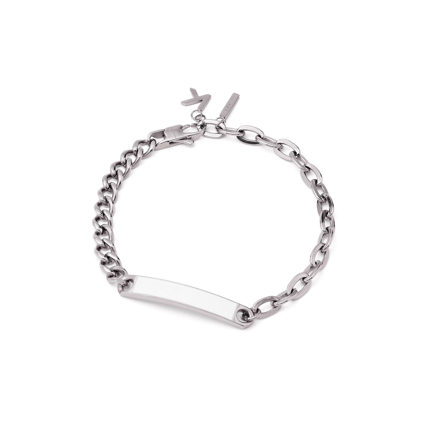 Women’s Duality Chain2Chain Bracelet - Silver & White Enamel Klasse14