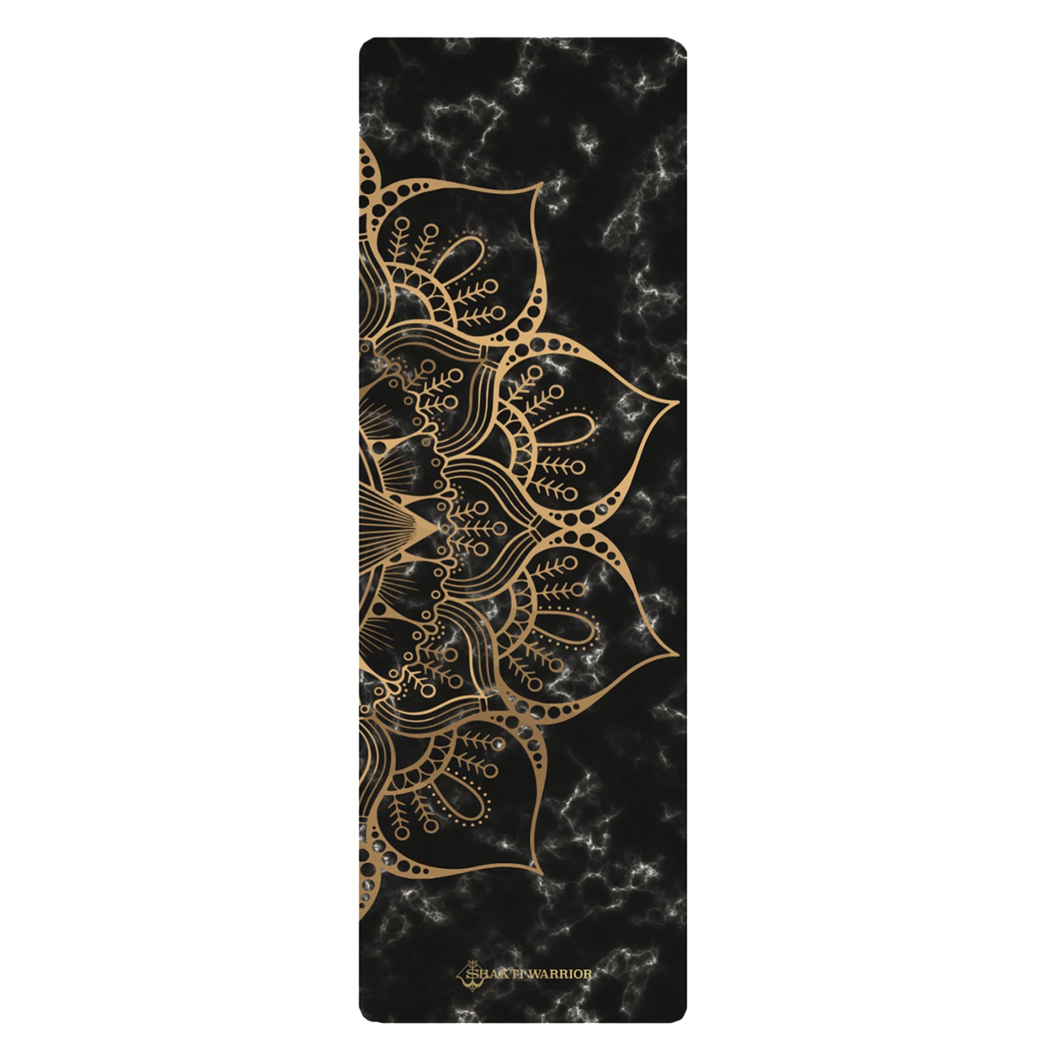 Women’s Gold / Black Tpe Yoga Mat - Sahasrara One Size Shakti Warrior