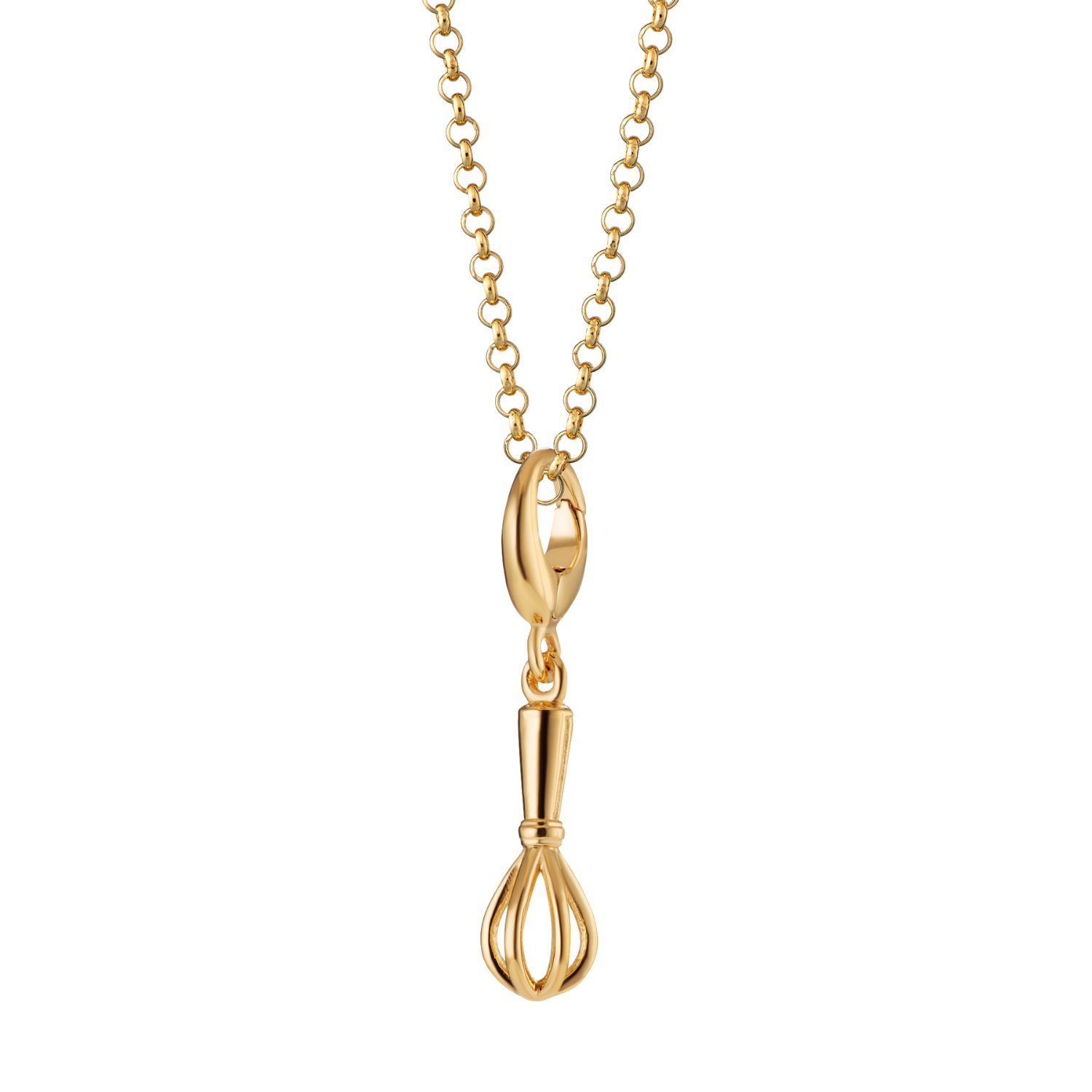 Lily Charmed Women's Gold Plated Whisk Charm Necklace In Gold